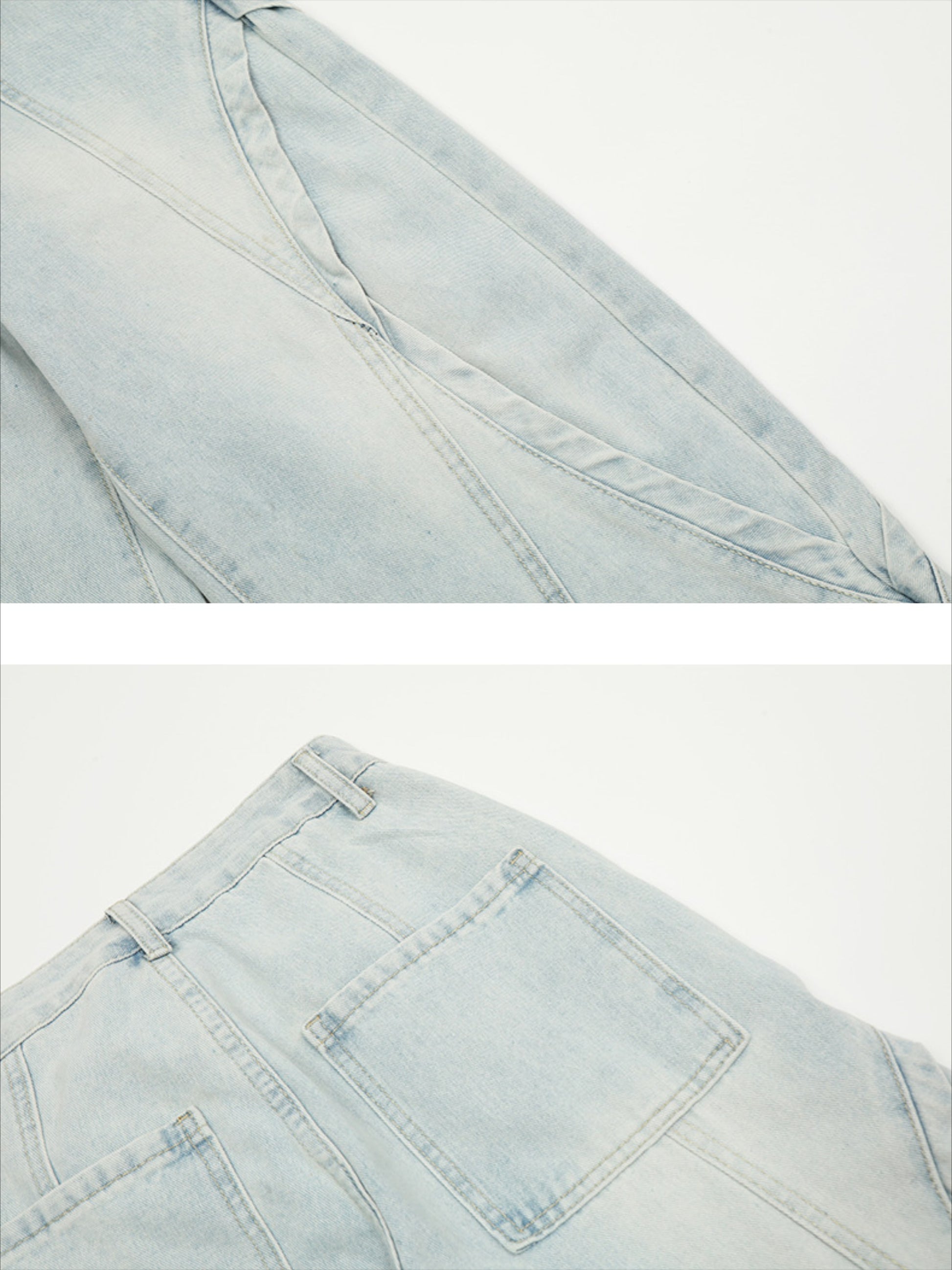 Vintage Deconstructed Straight Jeans
