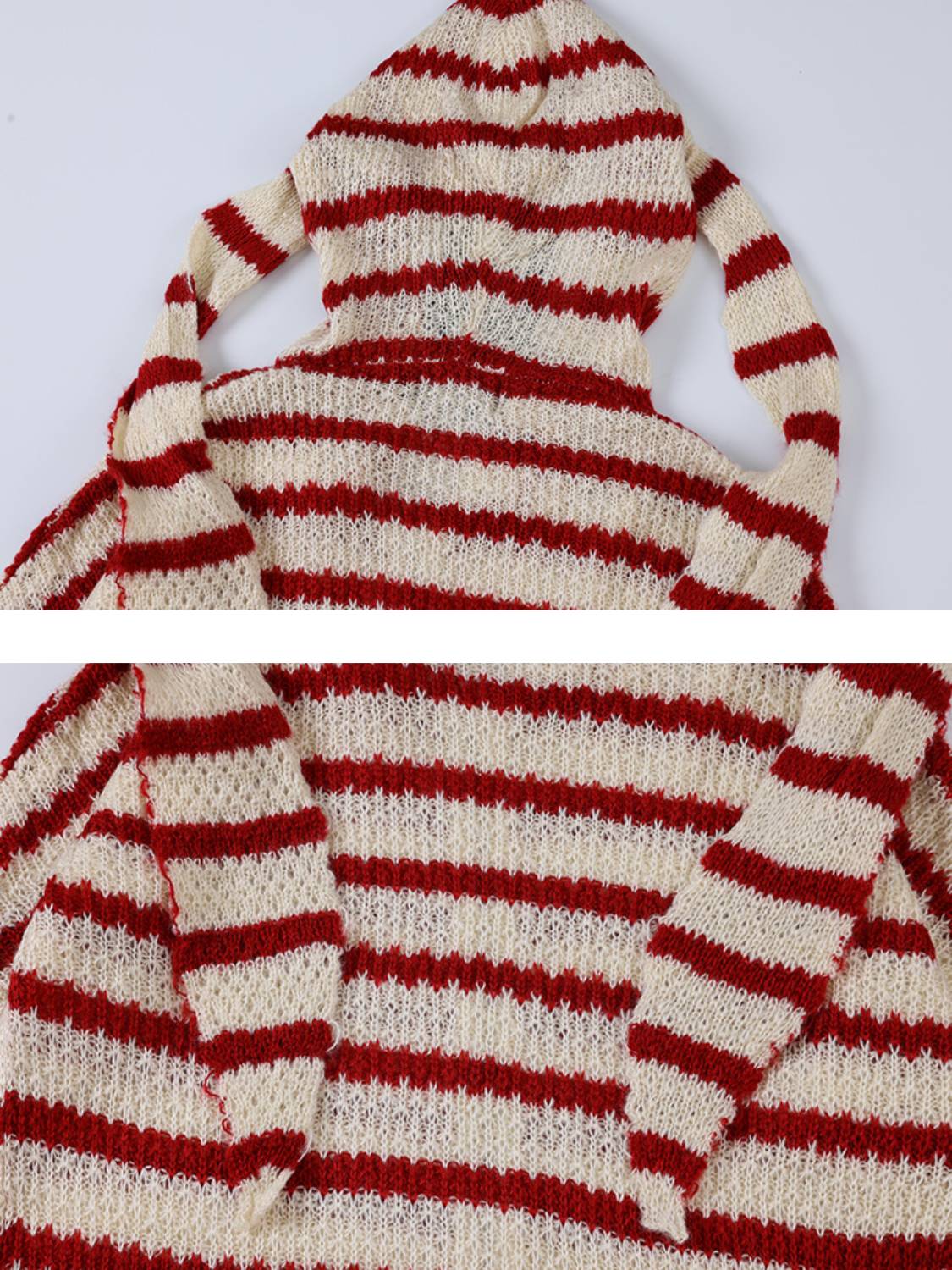 Lazy Style Stripes Collision Color Sweater