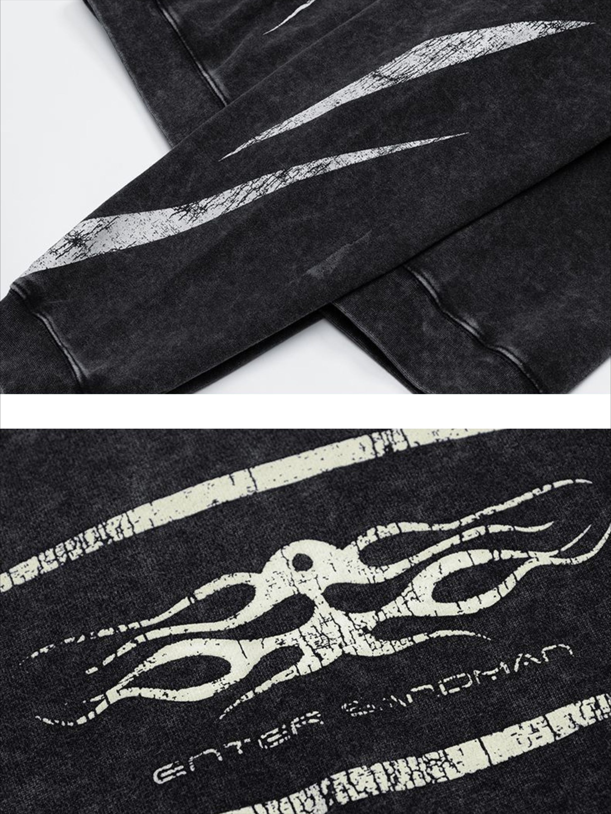 Vintage Washed Distressed Hoodie