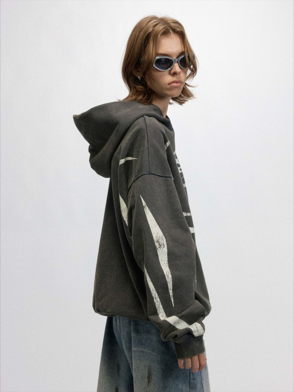 Vintage Washed Distressed Hoodie