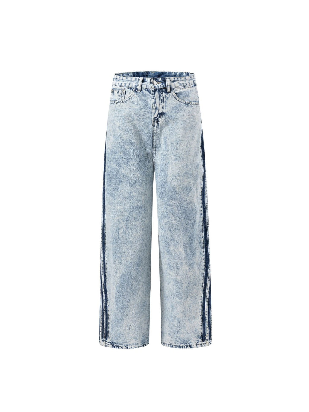 Vintage Washed Striped Jeans