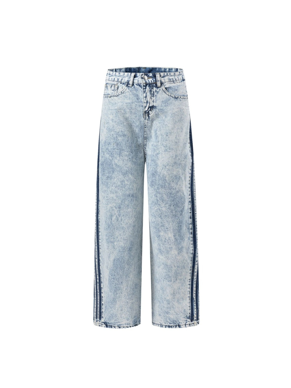 Vintage Washed Striped Jeans