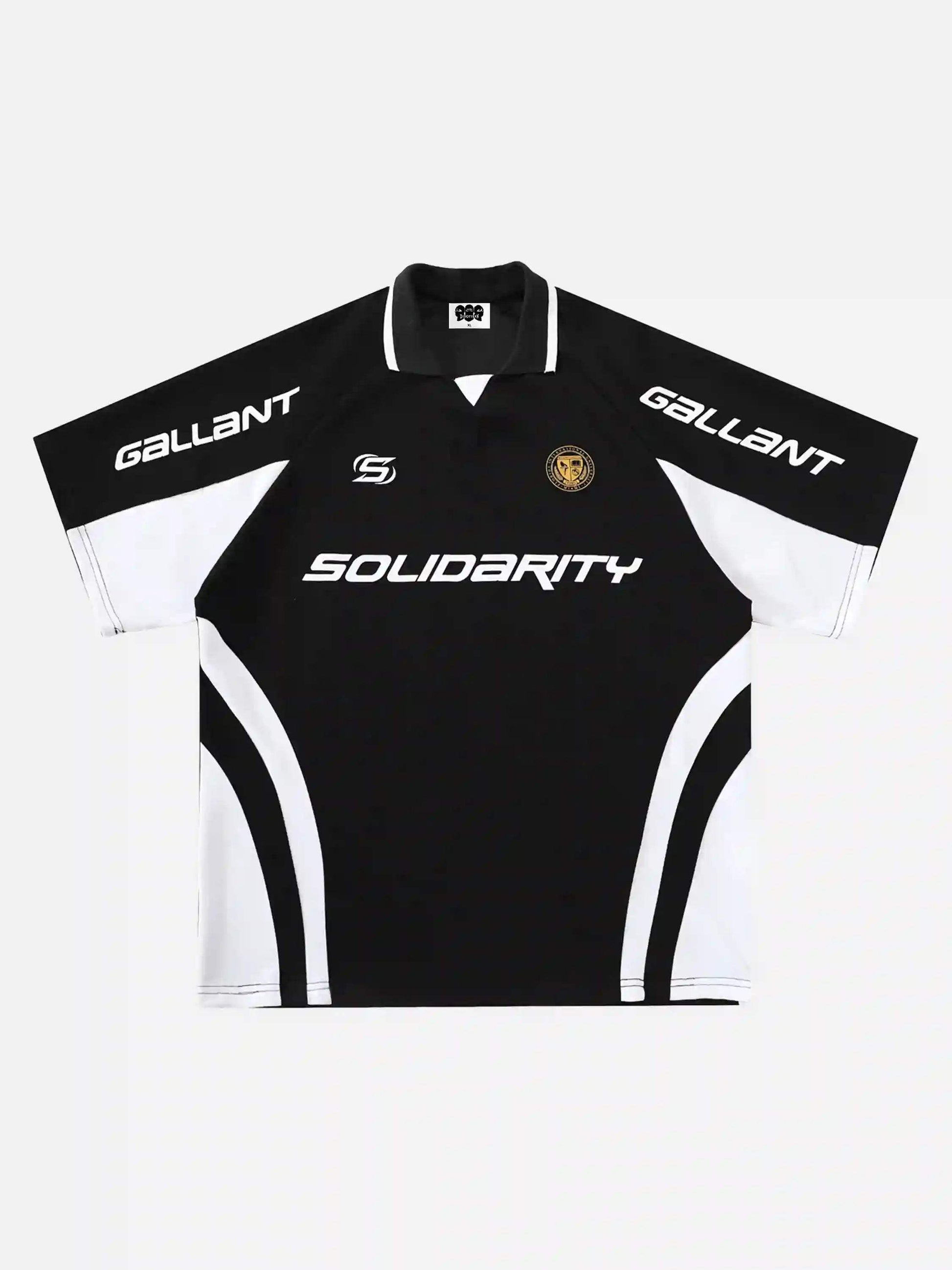 Disguisen American Trendy Brand Lapel Printed T-shirt