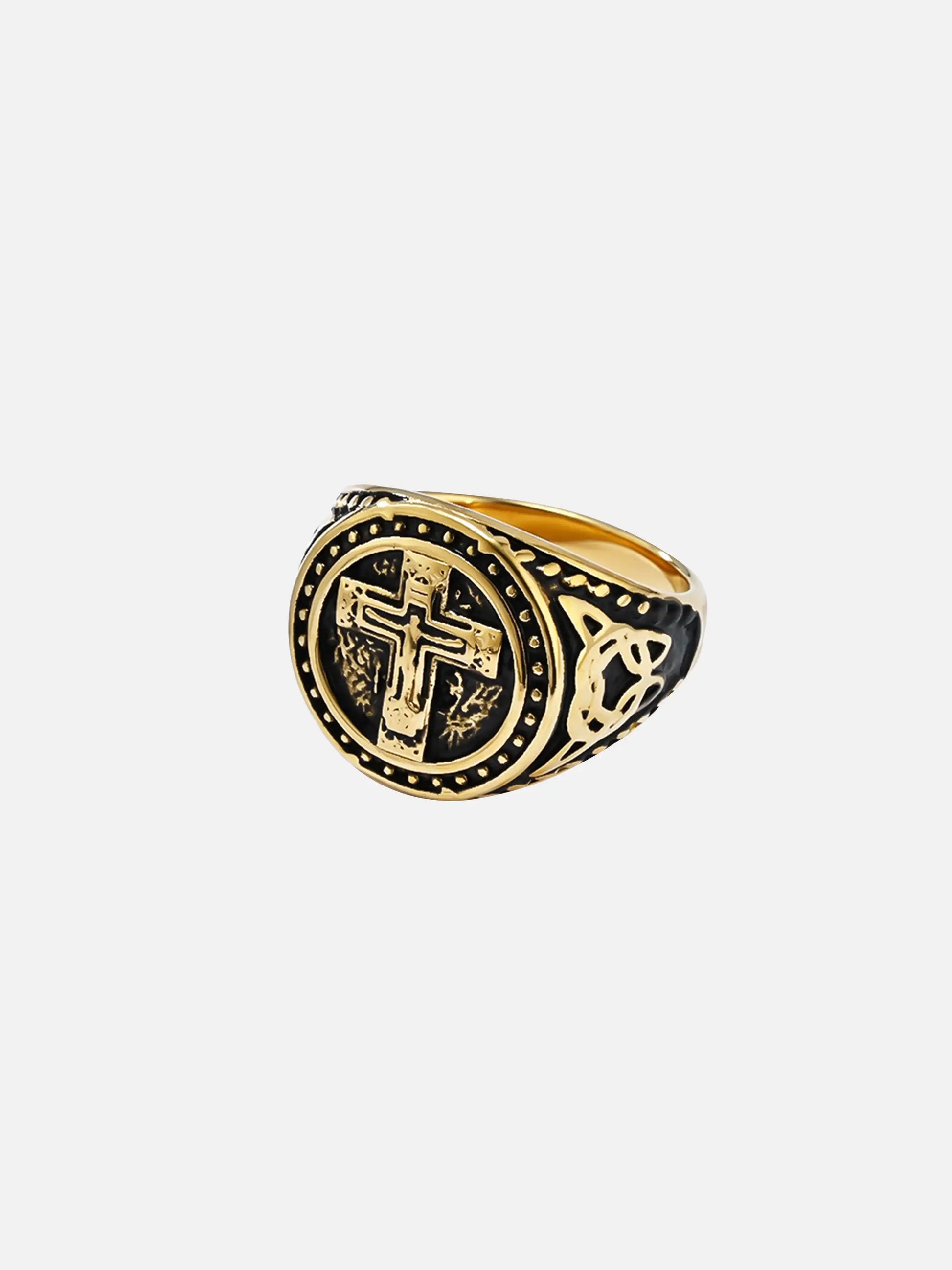 Vintage Dark Cross Ring