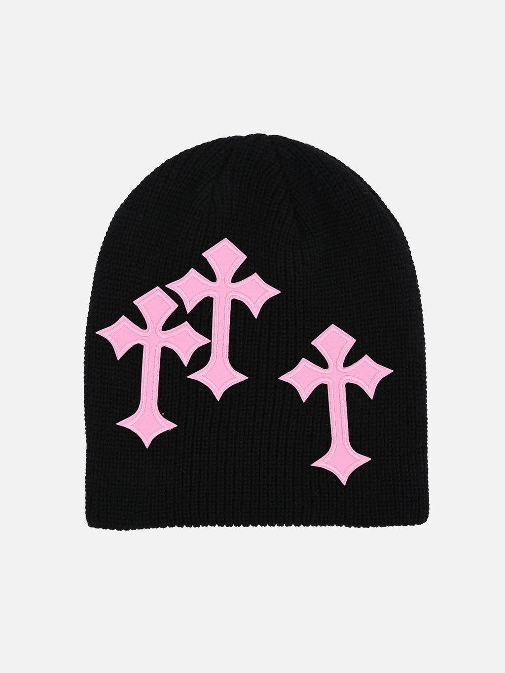 Cross Applique Knitted Hat