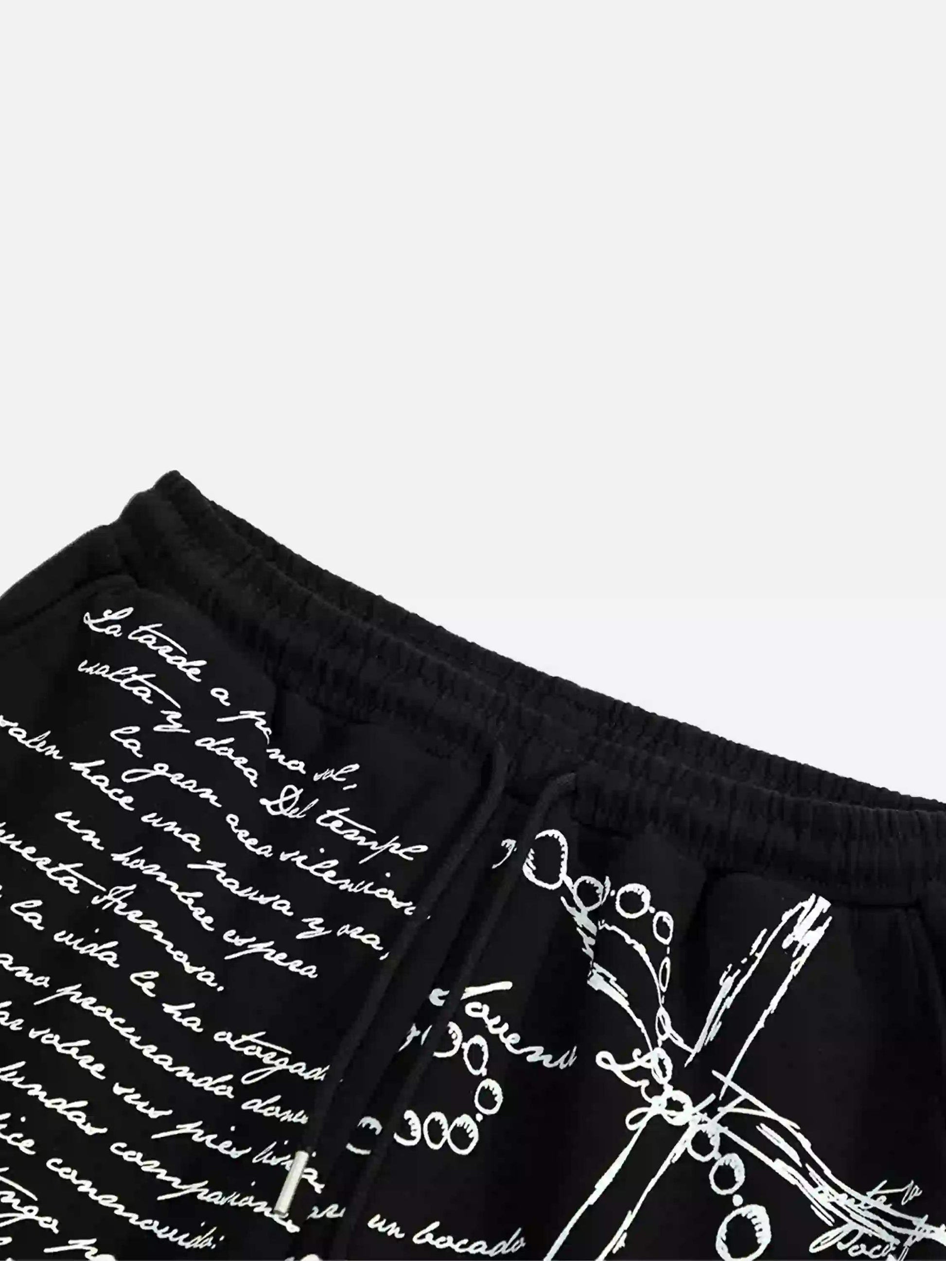 Disguisen Hip-Hop Street Print Casual Pants