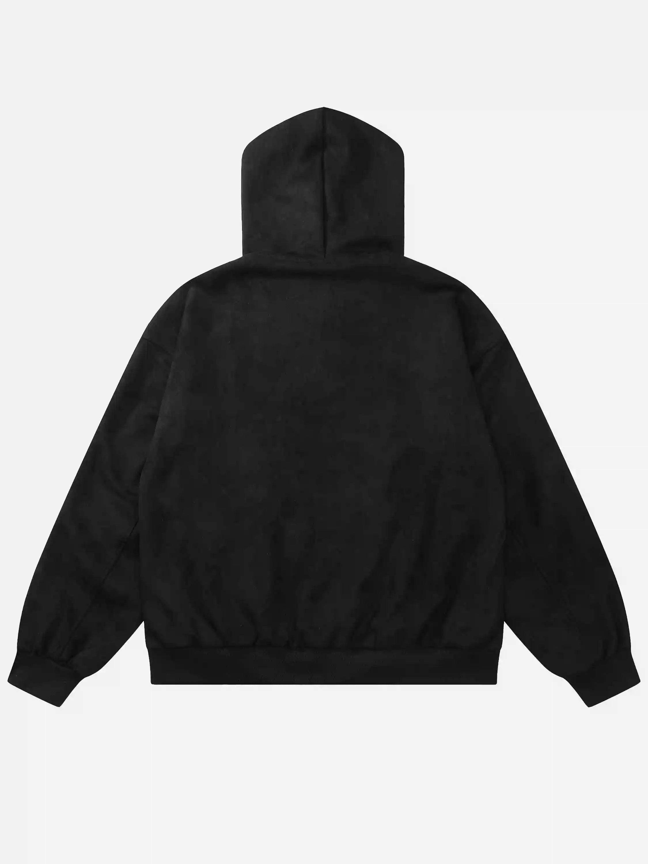 Disguisen American Style Skull Foam Print Cardigan Hoodies