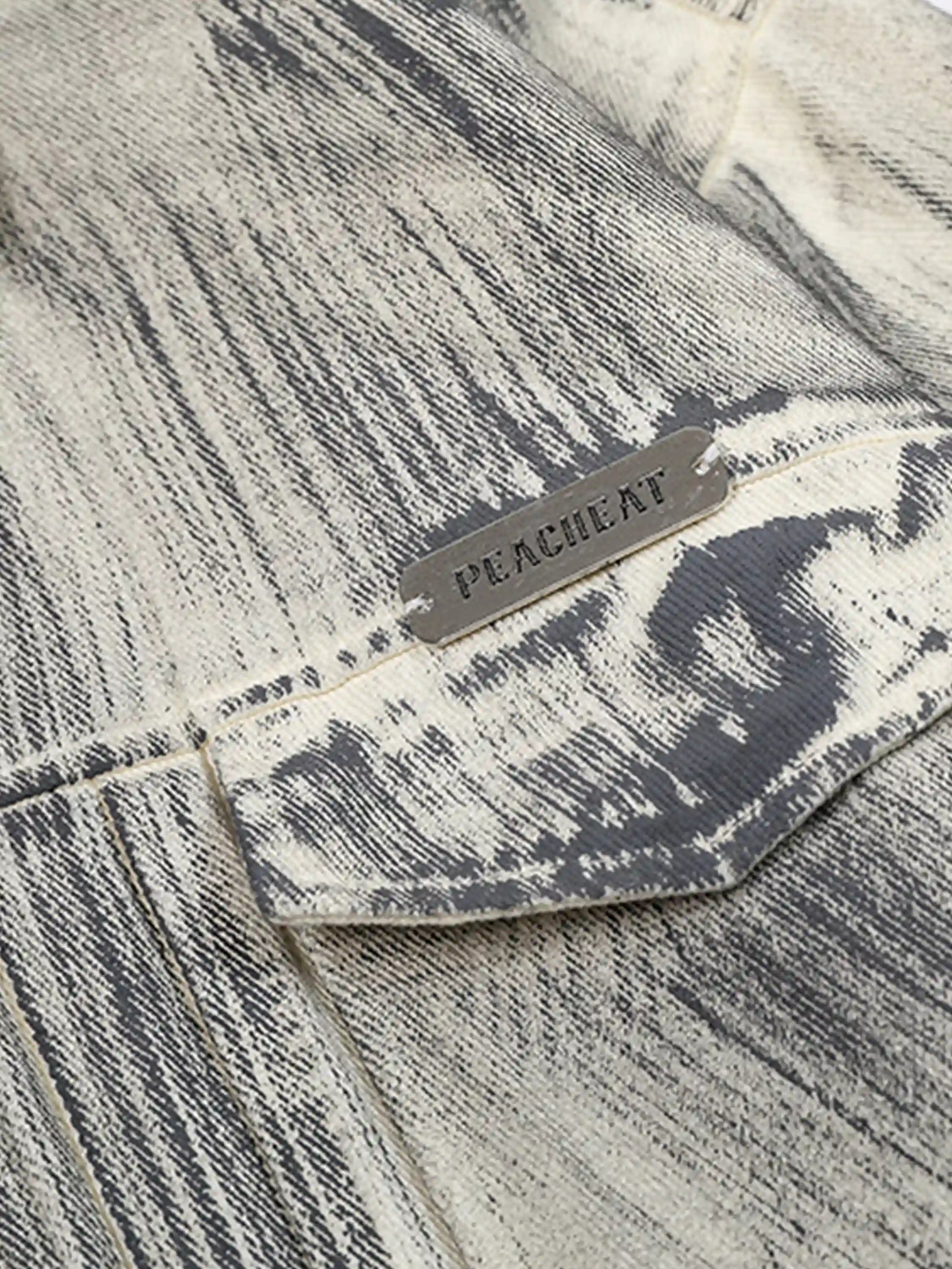 Distressed Painted Denim Jacket