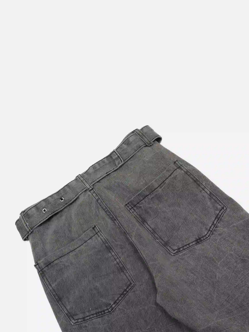 Disguisen Distressed Punk Jeans With Metal Belt