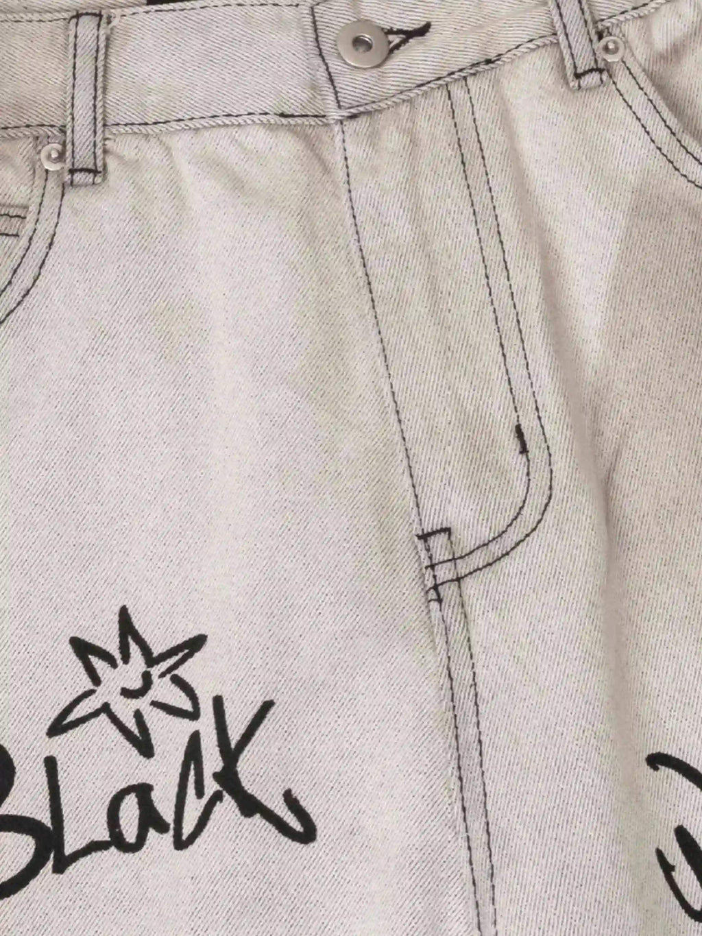 Disguisen Hip-Hop Graffiti Distressed Jeans
