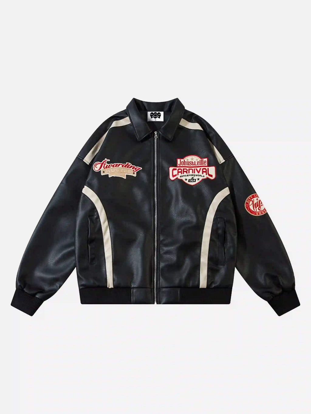 Retro Patchwork Motorcycle Jacket