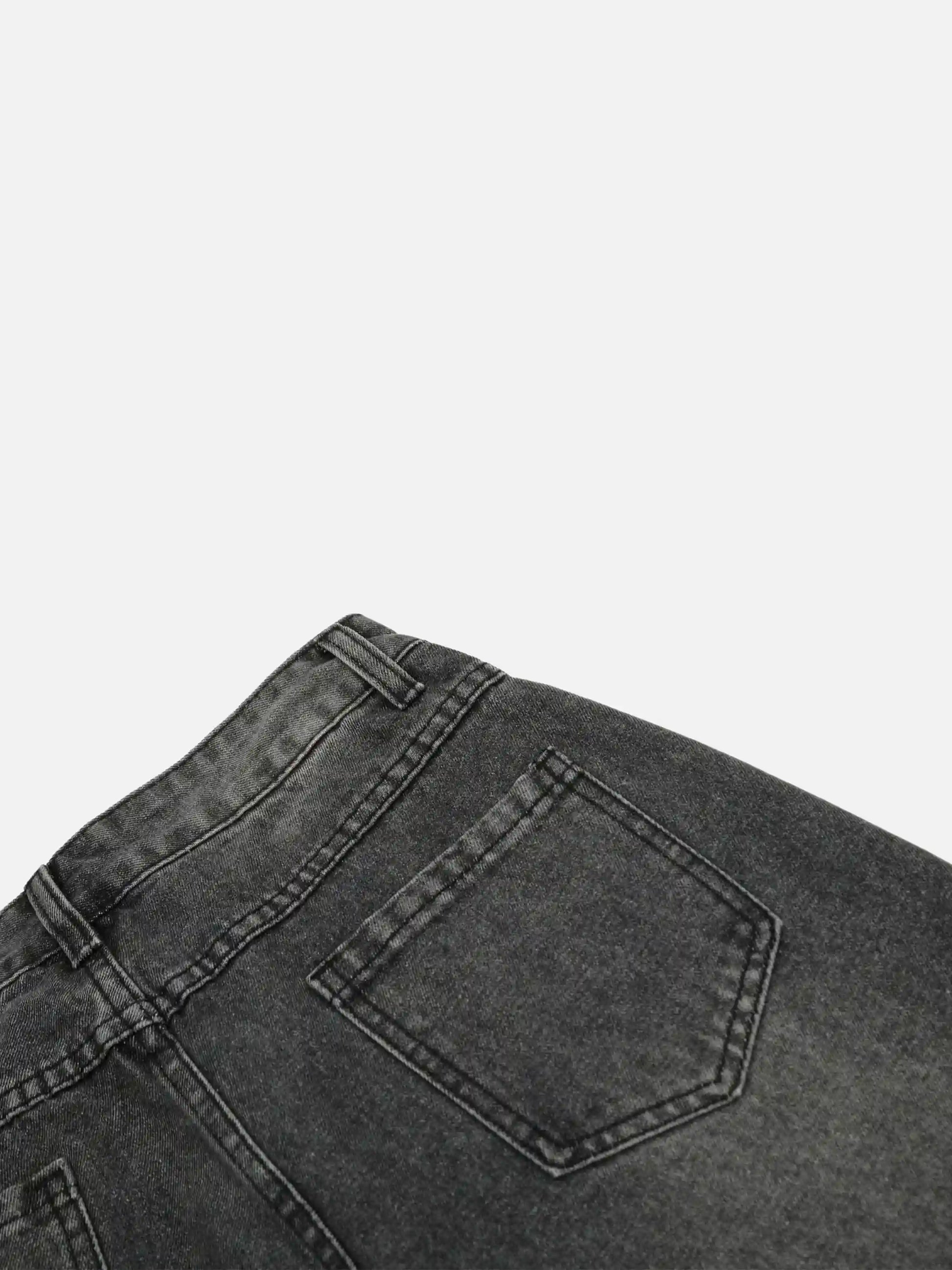 Distressed Star Patch Jeans