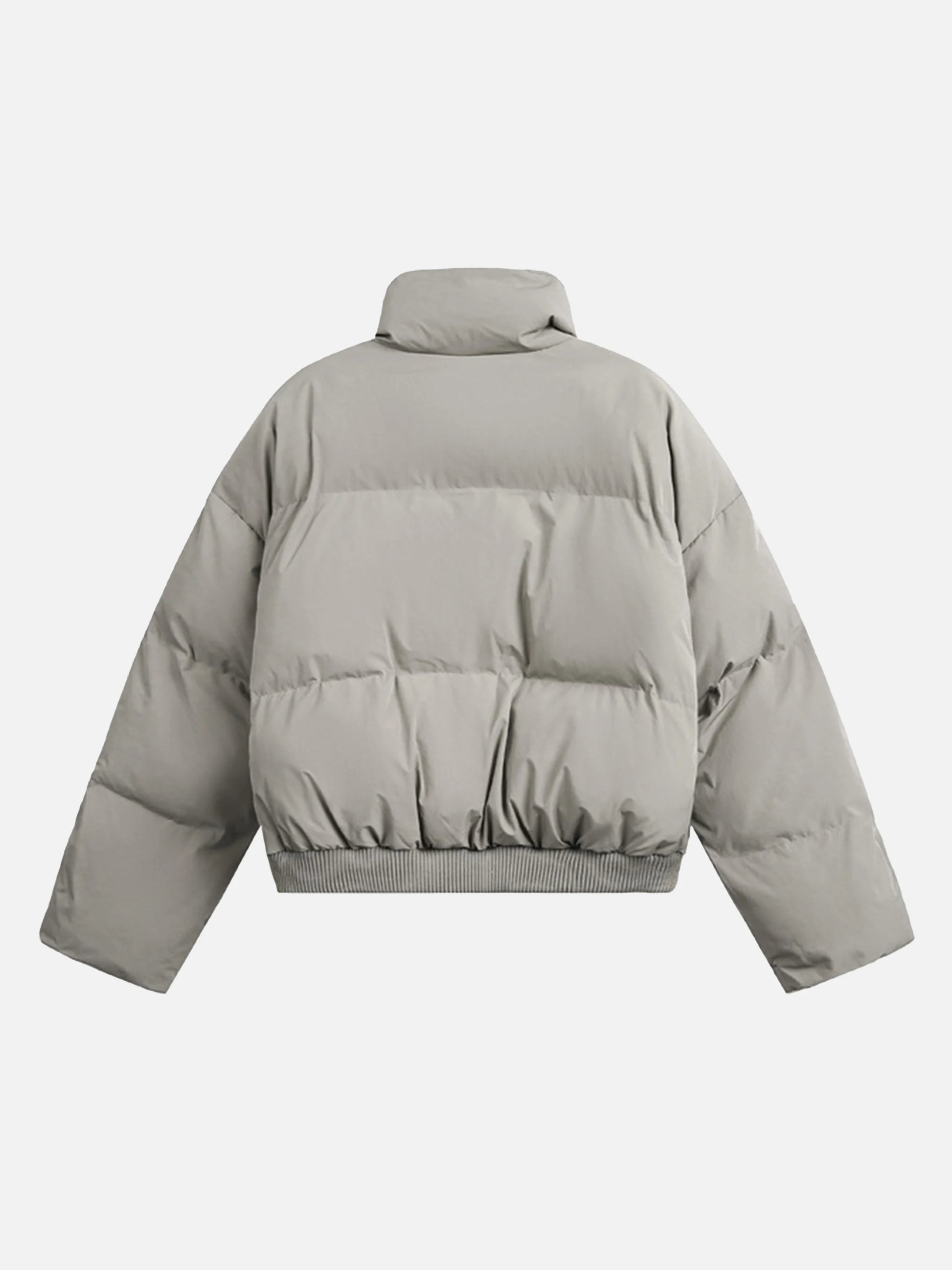 Solid Color Cropped Coat