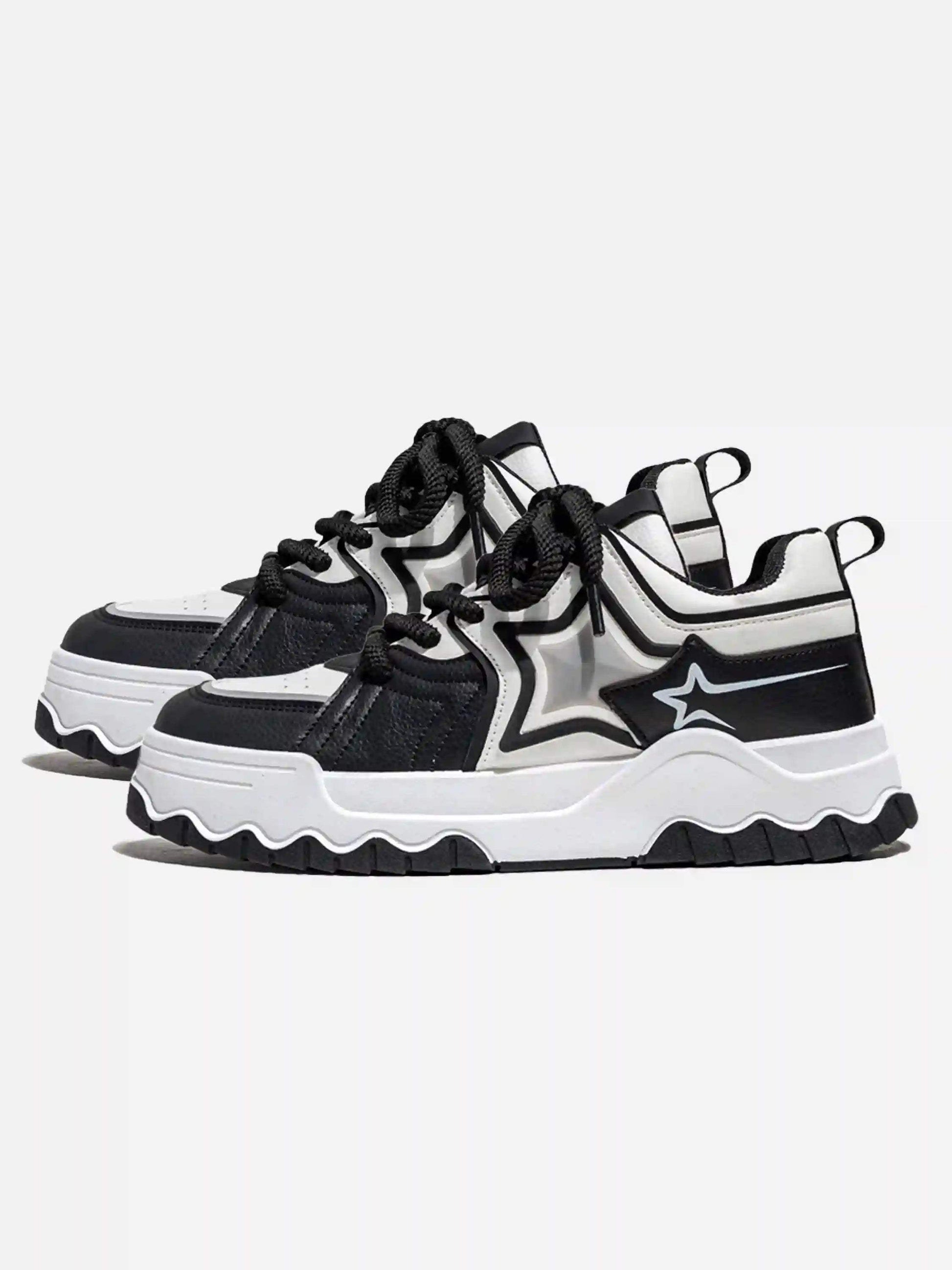 Disguisen Street Style Star Thick-Soled Sneakers