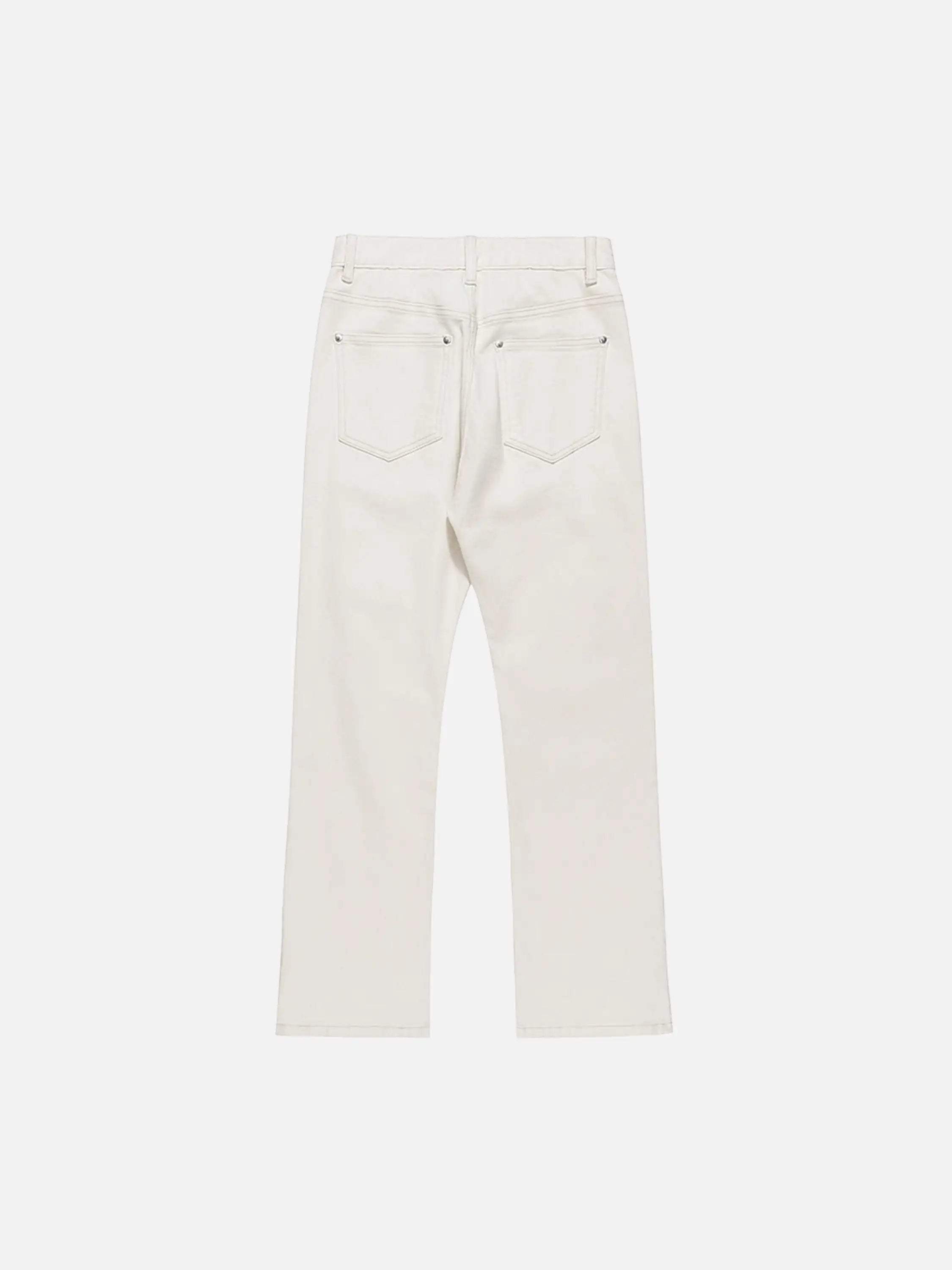 Disguisen High Street Zipper Niche Design Straight Pants