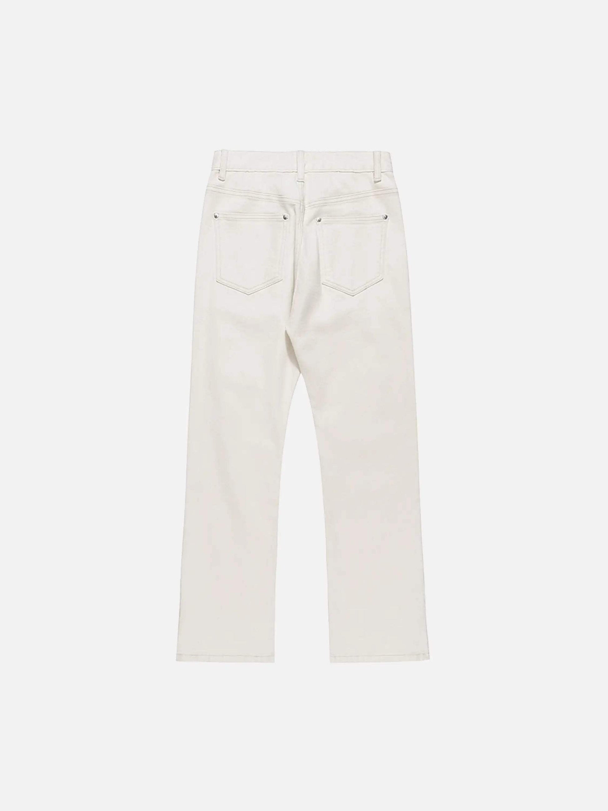 Disguisen High Street Zipper Niche Design Straight Pants