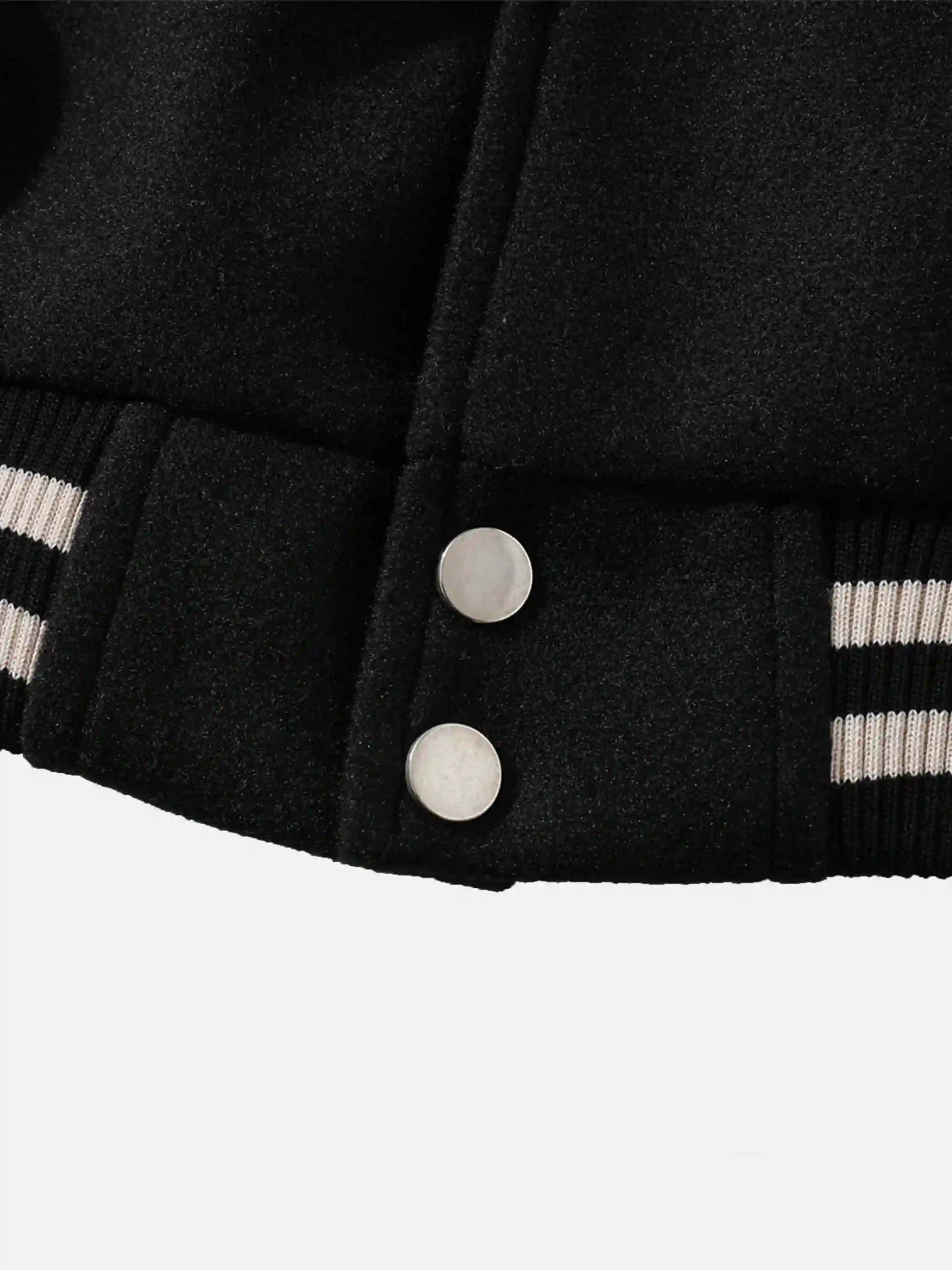 Skull Sickle Embroidered PU Splicing Jacket