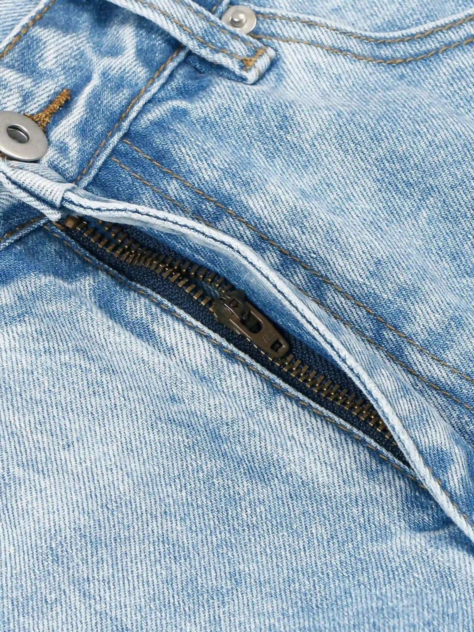 Vintage Classic Washed Light Blue Jeans