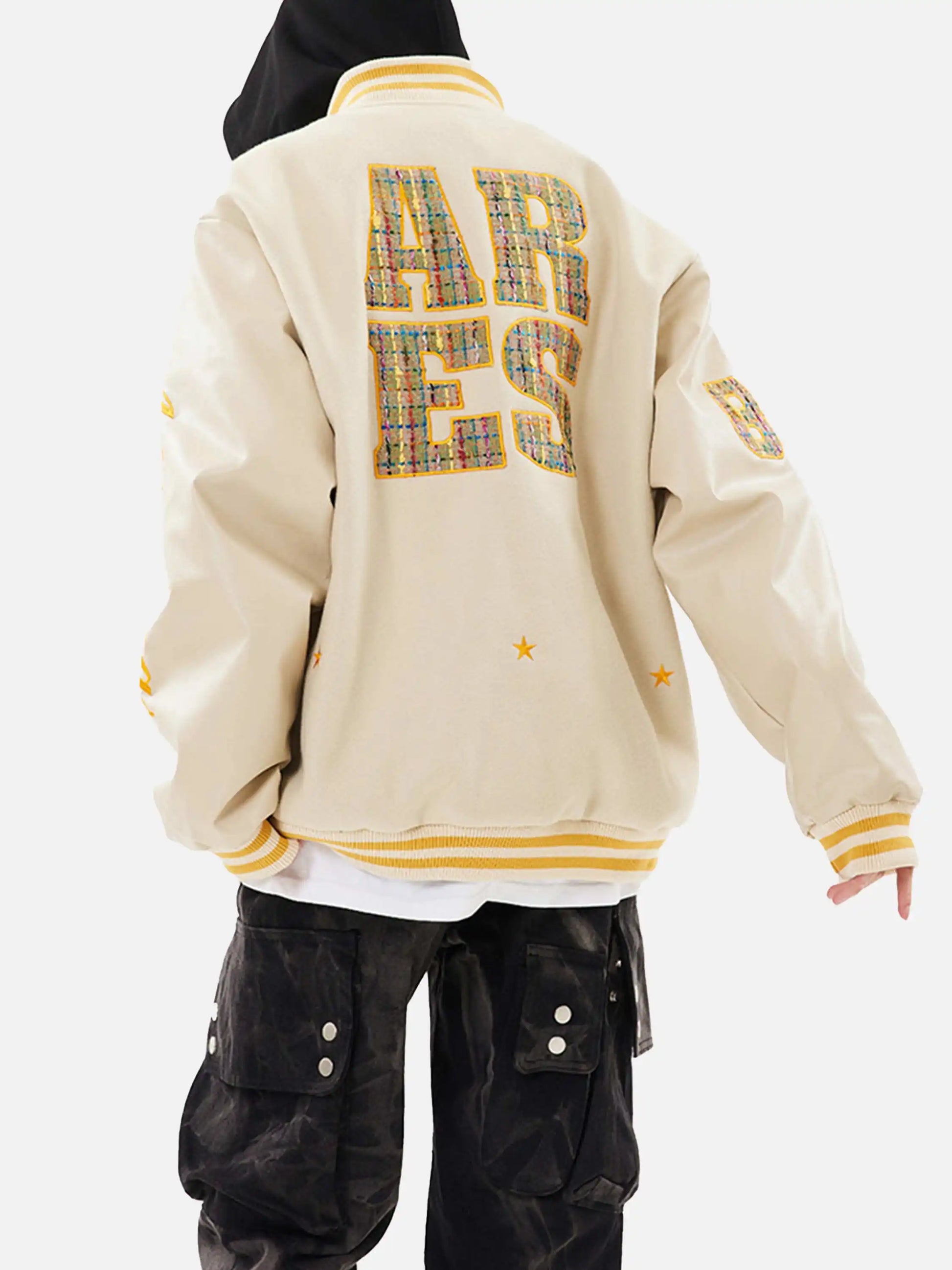 Disguisen American Retro Applique Baseball Jacket