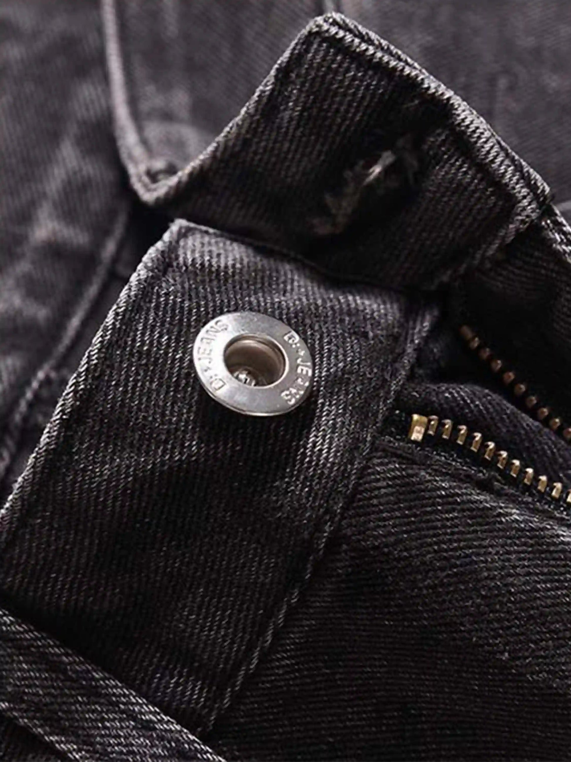 Vintage Punk Distressed Multi-pocket Jeans