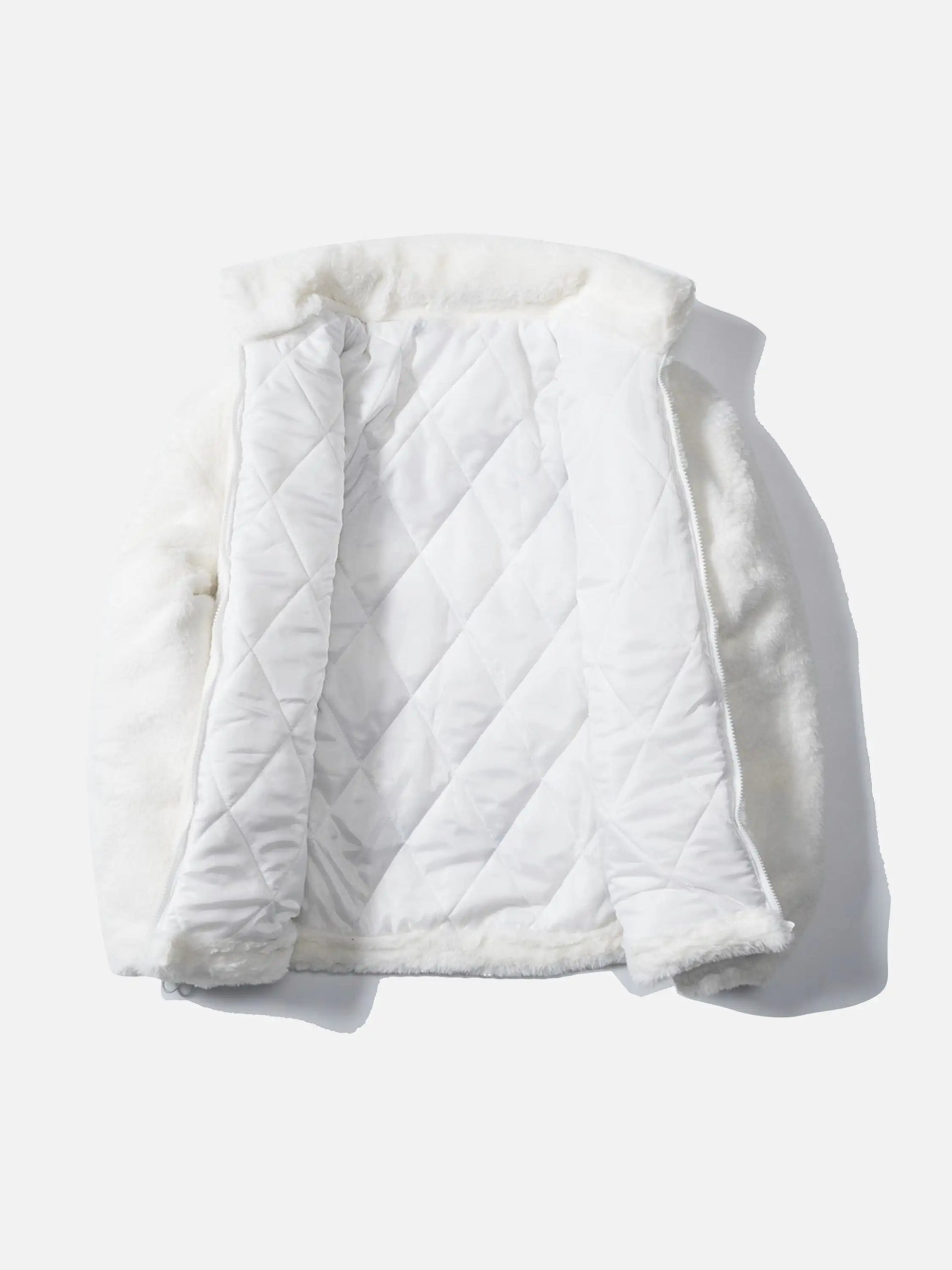 Plush Monogram Embroidered Coat