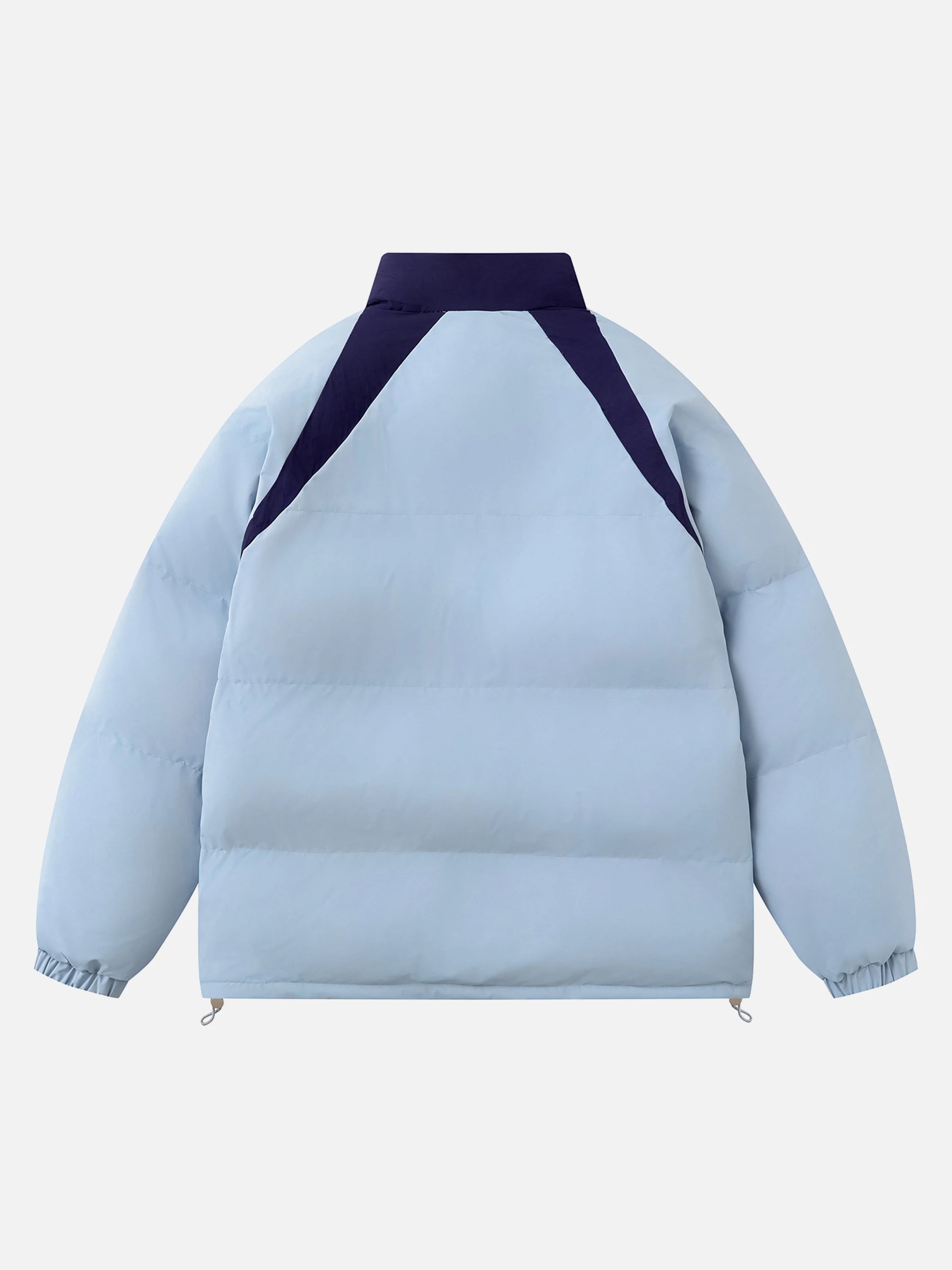 Contrasting Stand Collar Coat