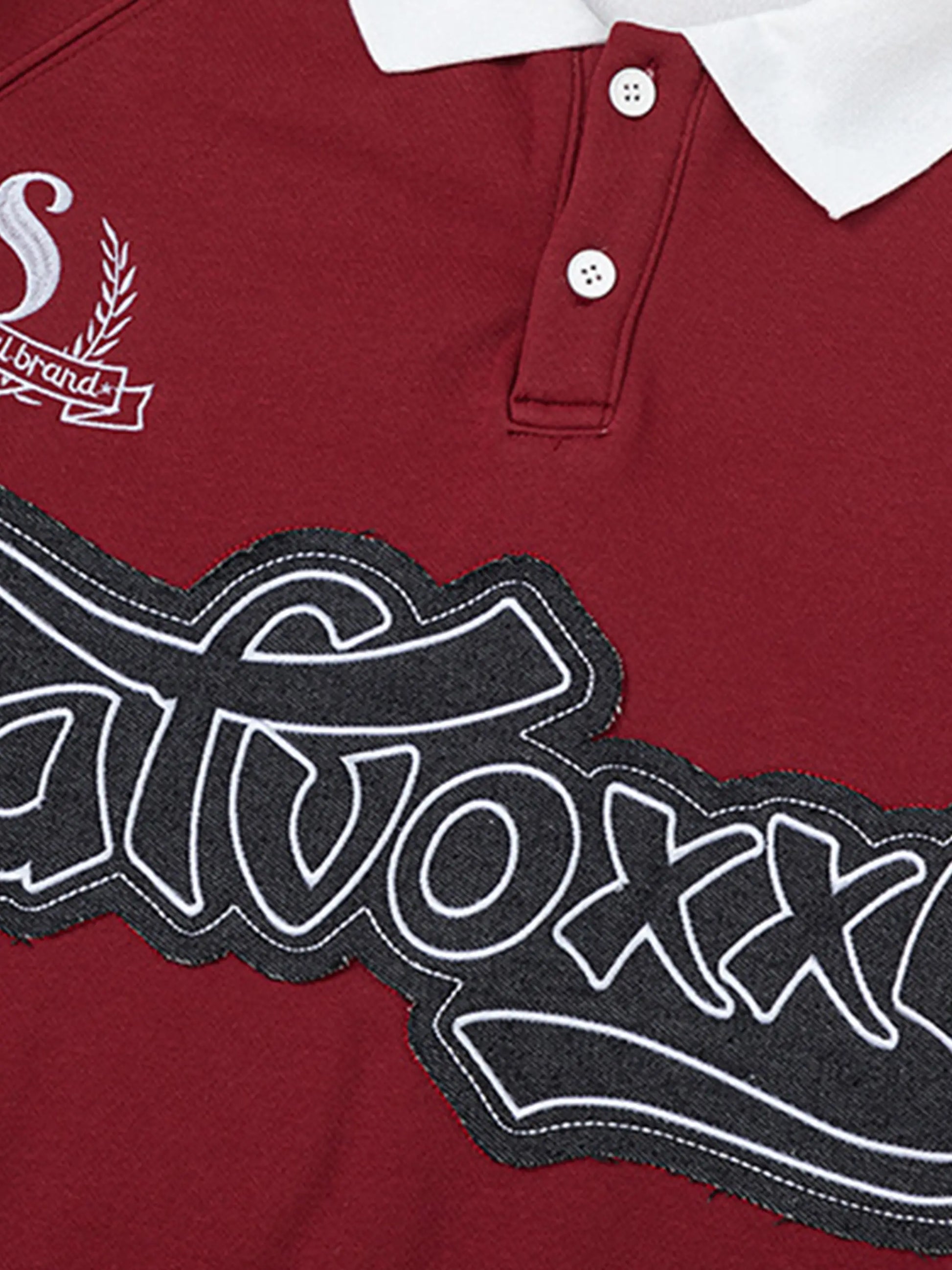 Patchwork Embroidered Thickened Sweatshirt