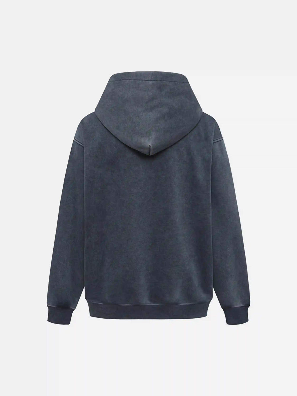 Disguisen Distressed 3D Steel Print Hip-Hop Pullover Hoodie