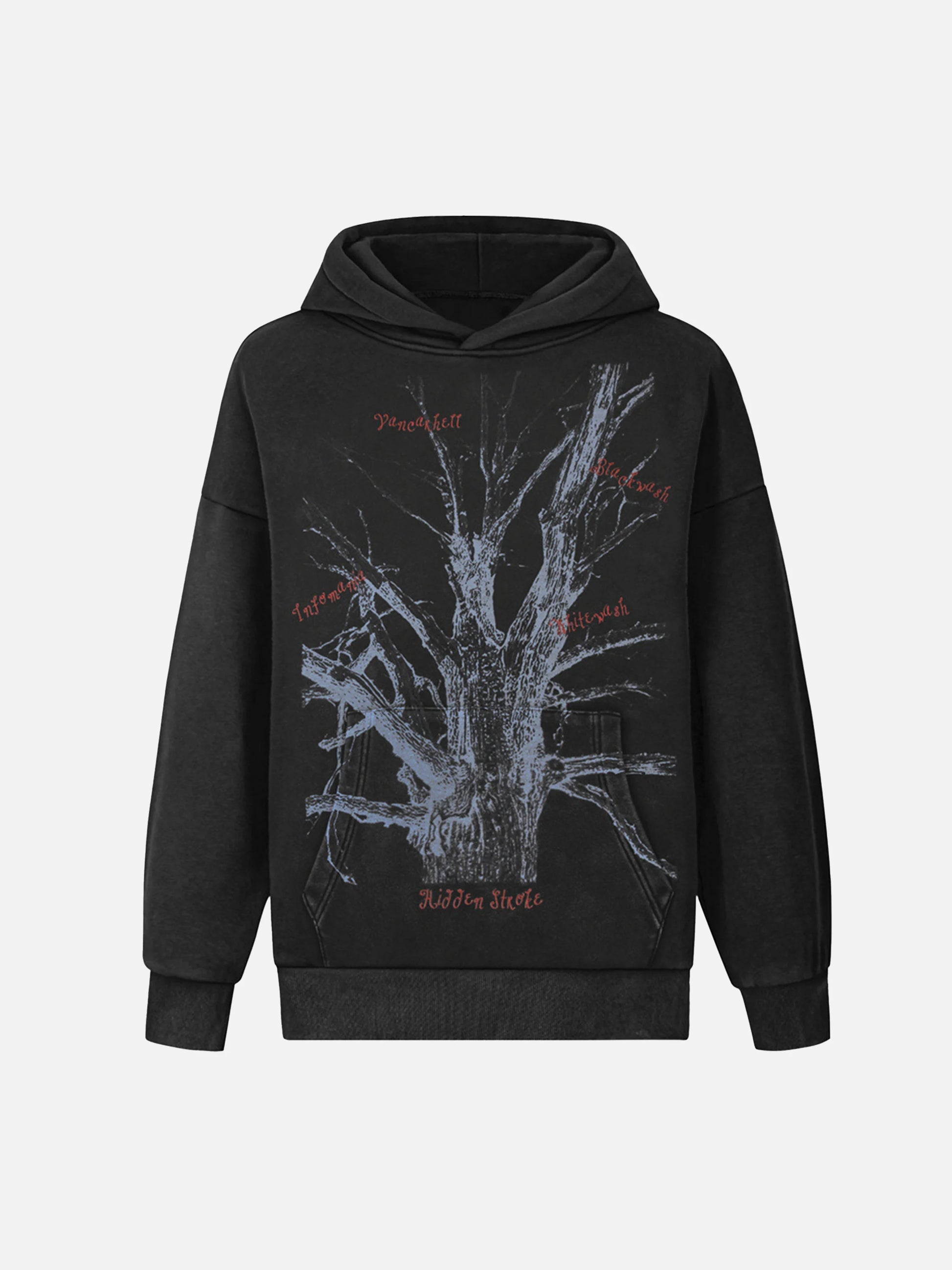 Withered Branch Print Hoodie