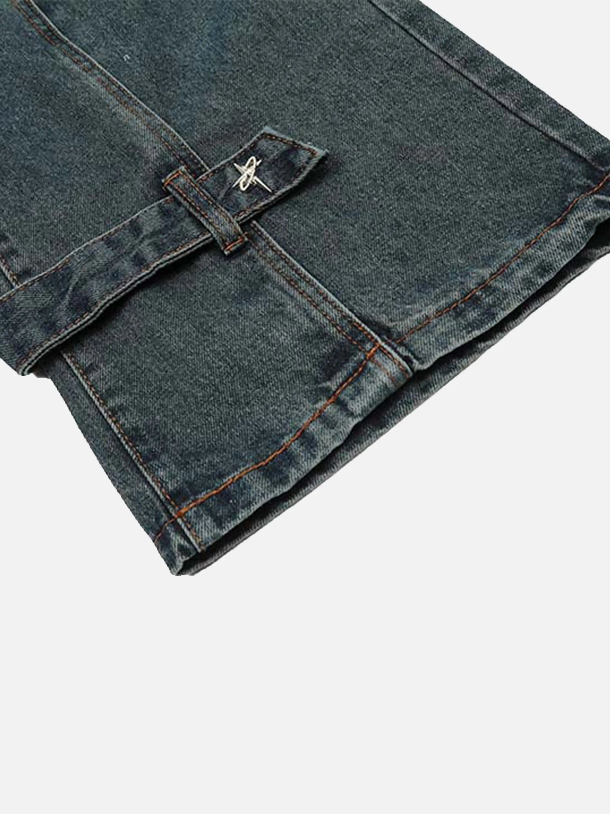 Vintage Washed Deconstructed Jeans