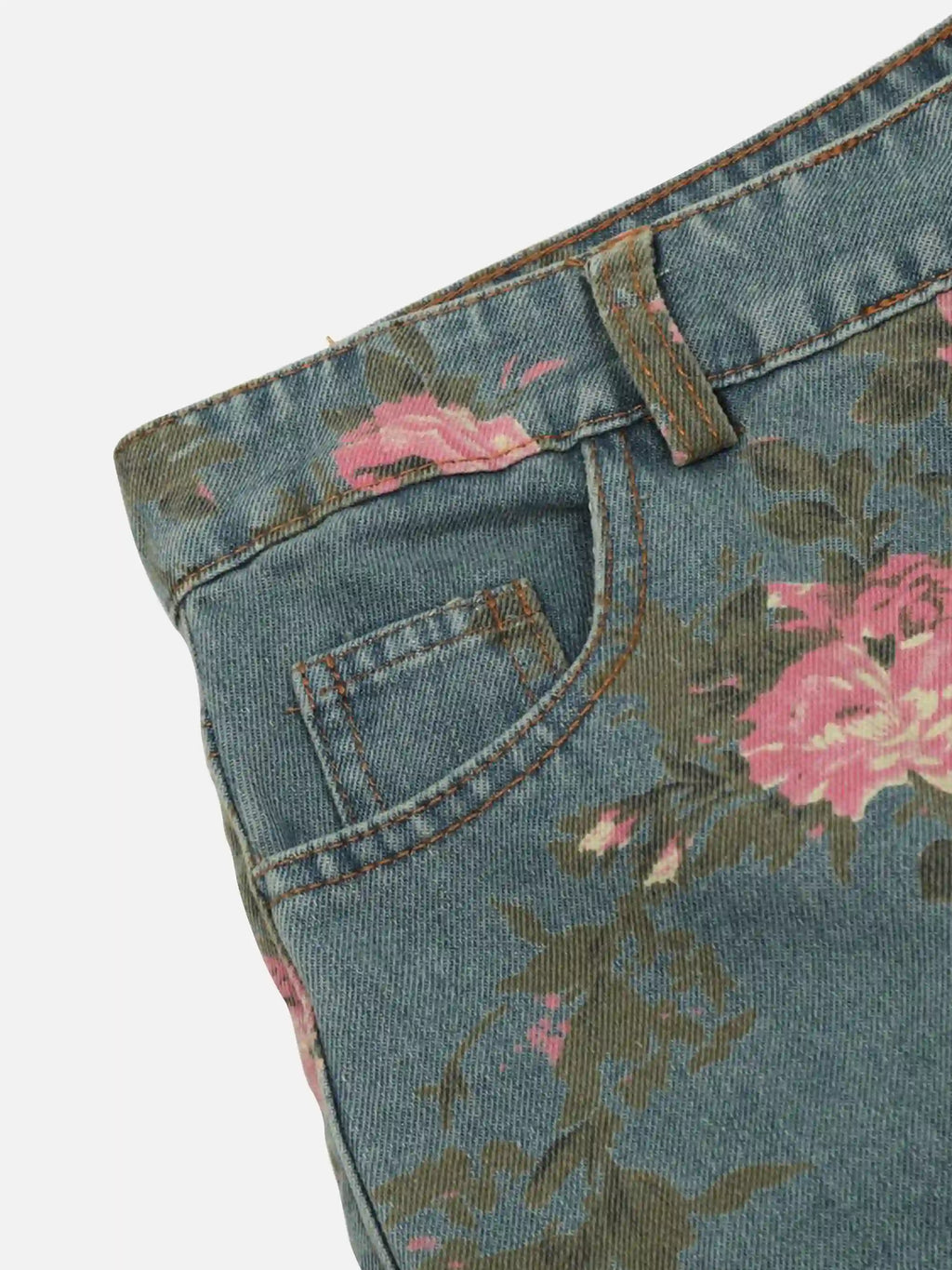 Disguisen American Hip-Hop Vintage Rose Jeans