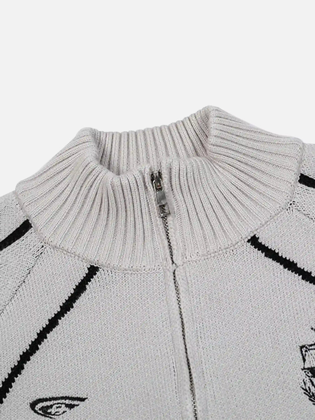 Disguisen Stand Collar Racing Zip-up Cardigan