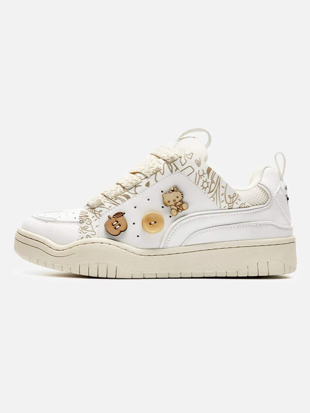 Disguisen Cartoon Thick-Soled Bread Button Shoes