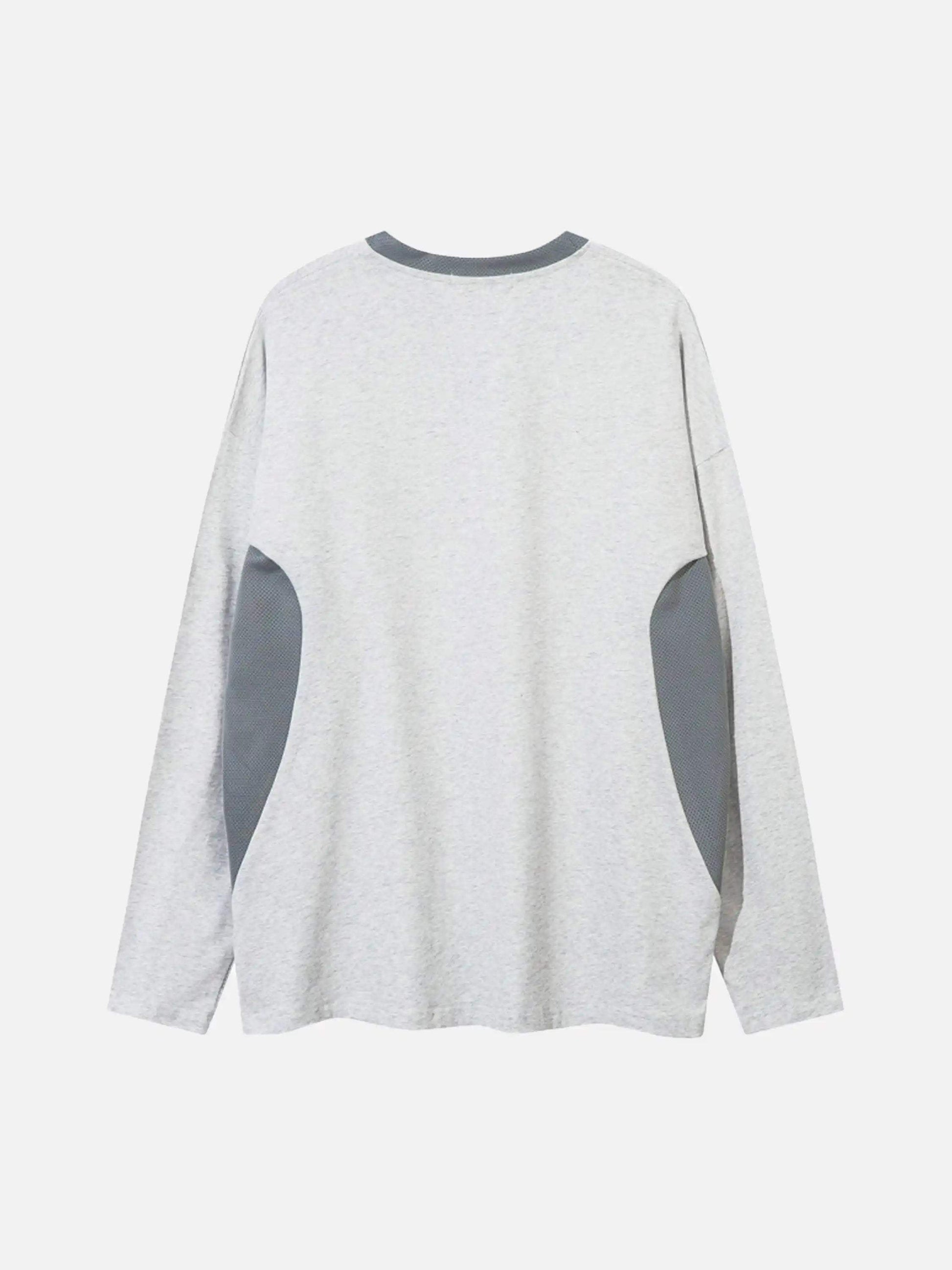 Disguisen Bockore Hip Hop Zip Collar Long Sleeve T-Shirt