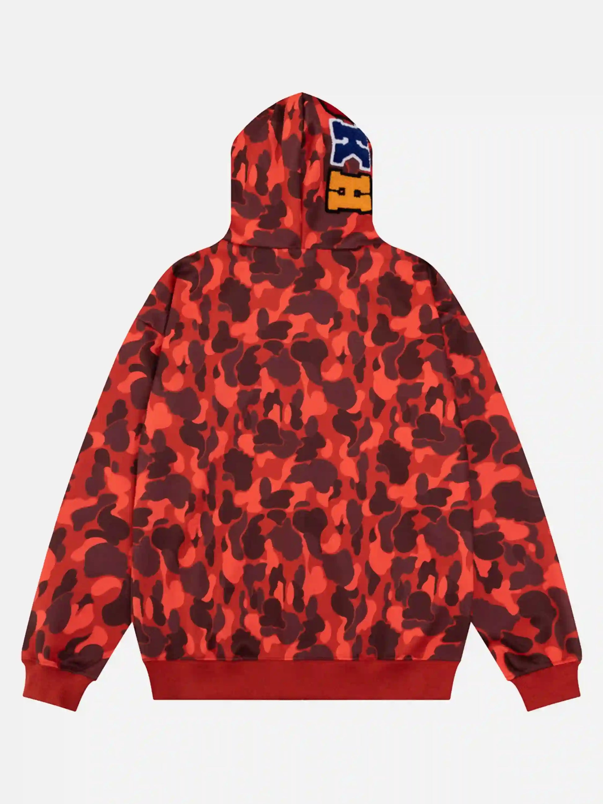 Camouflage Double Cap Design Hoodie