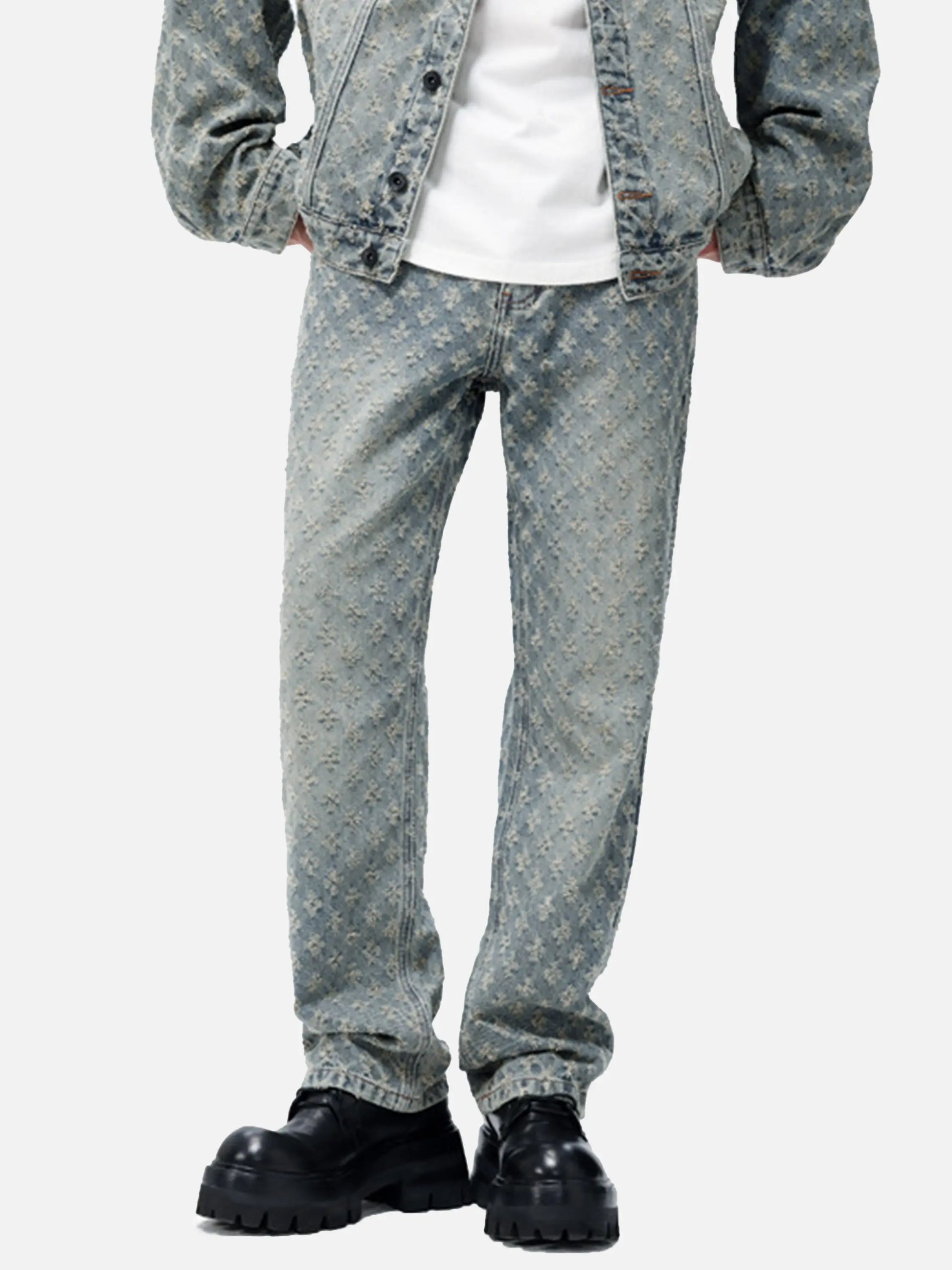 Disguisen American Retro Floral Personalized Jeans
