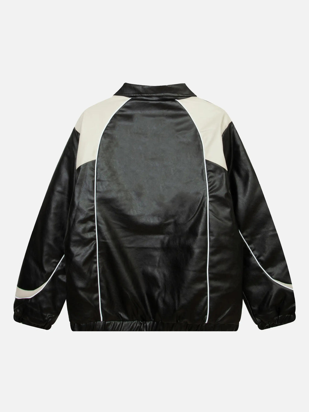Disguisen Street Embroidery PU Leather Racing Jacket