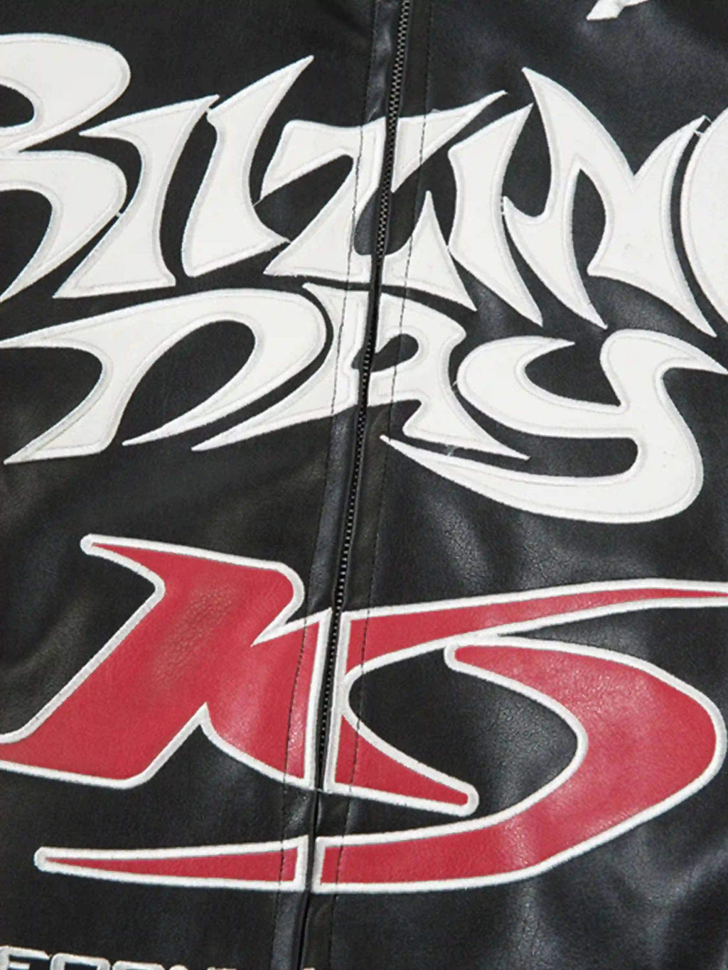 Disguisen Gothic Alphabet Patch Racing Collar Jacket