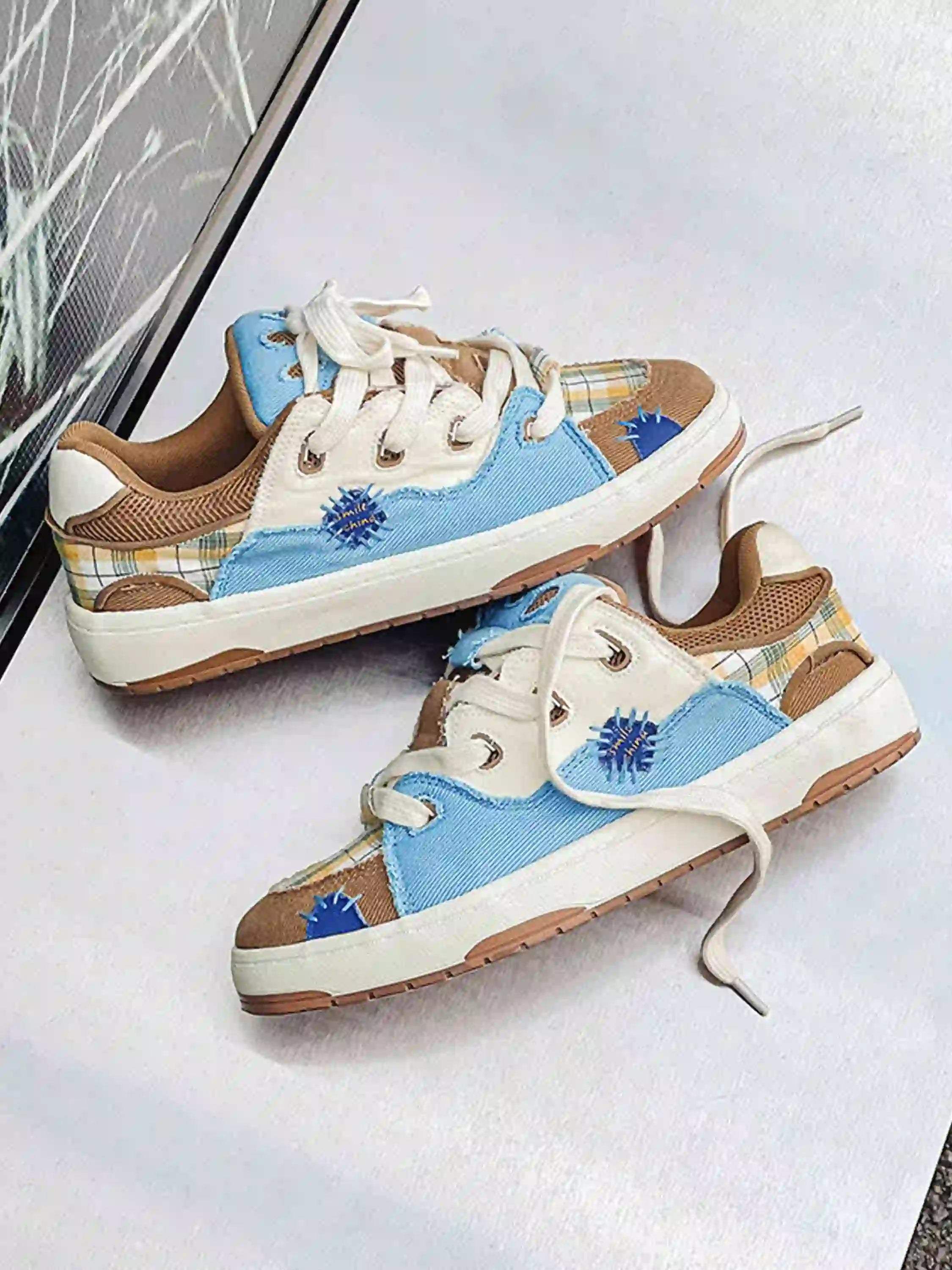 Disguisen Street Hip-Hop Color Matching Bread Shoes
