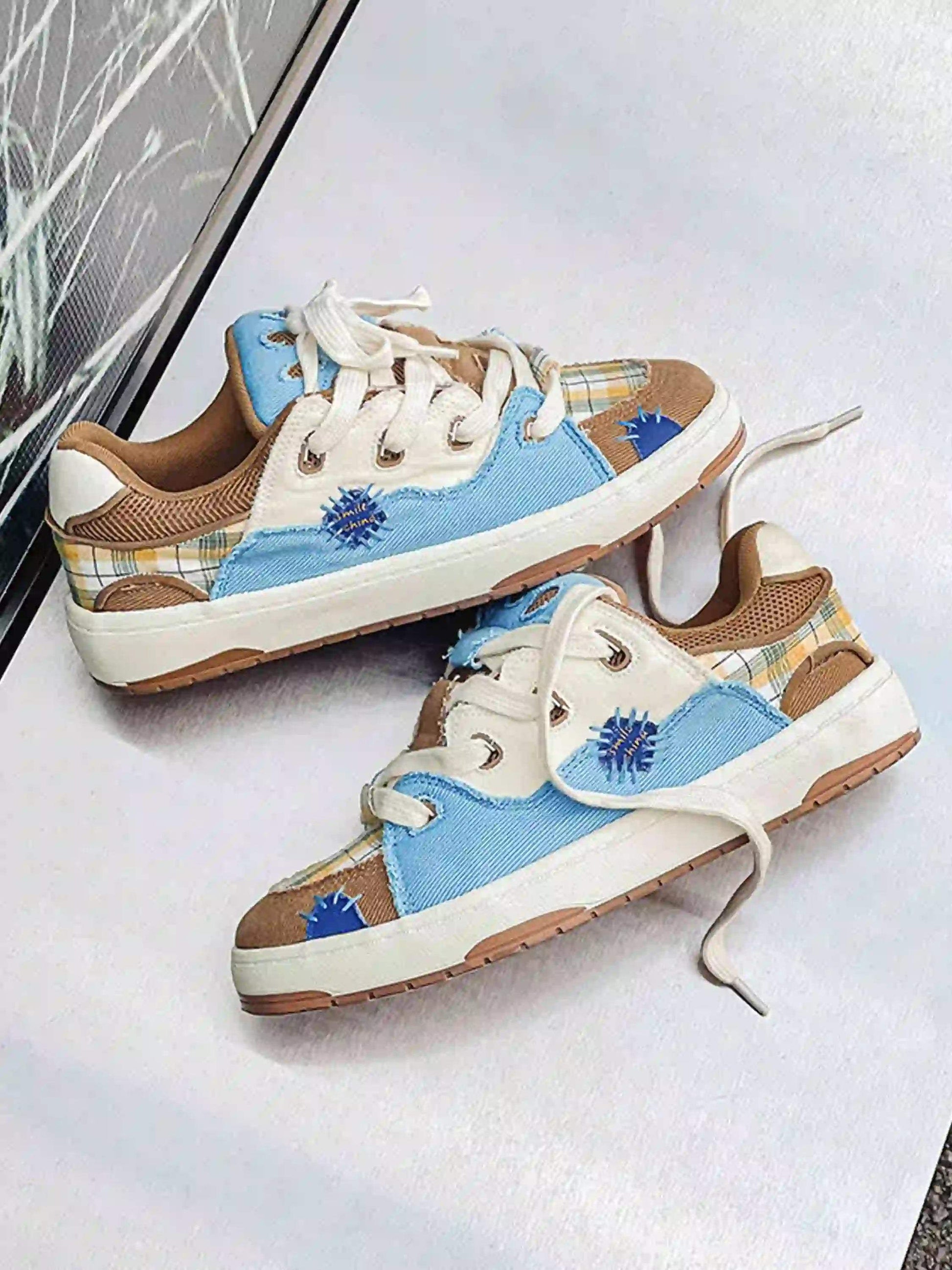 Disguisen Street Hip-Hop Color Matching Bread Shoes