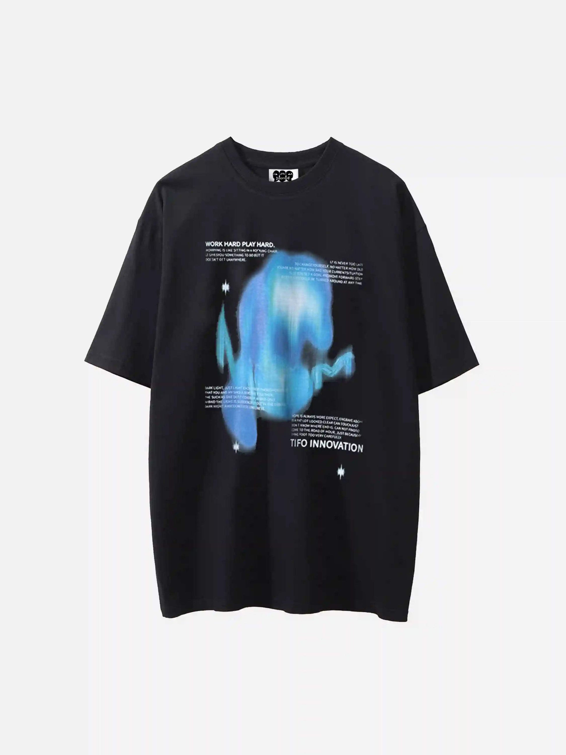Disguisen American Retro Aurora Hip-Hop T-Shirt