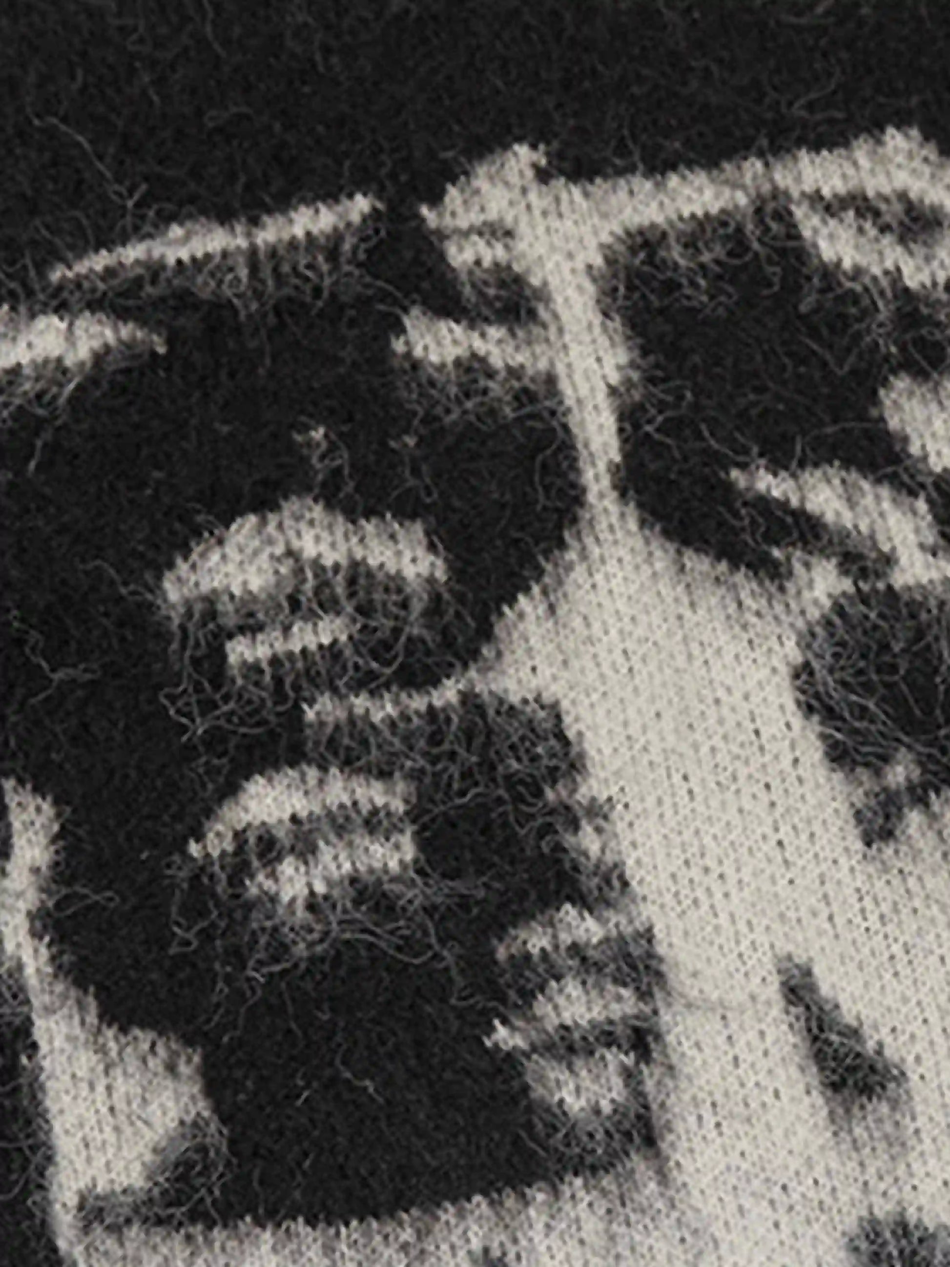 Disguisen Facial Pattern Mohair Sweater
