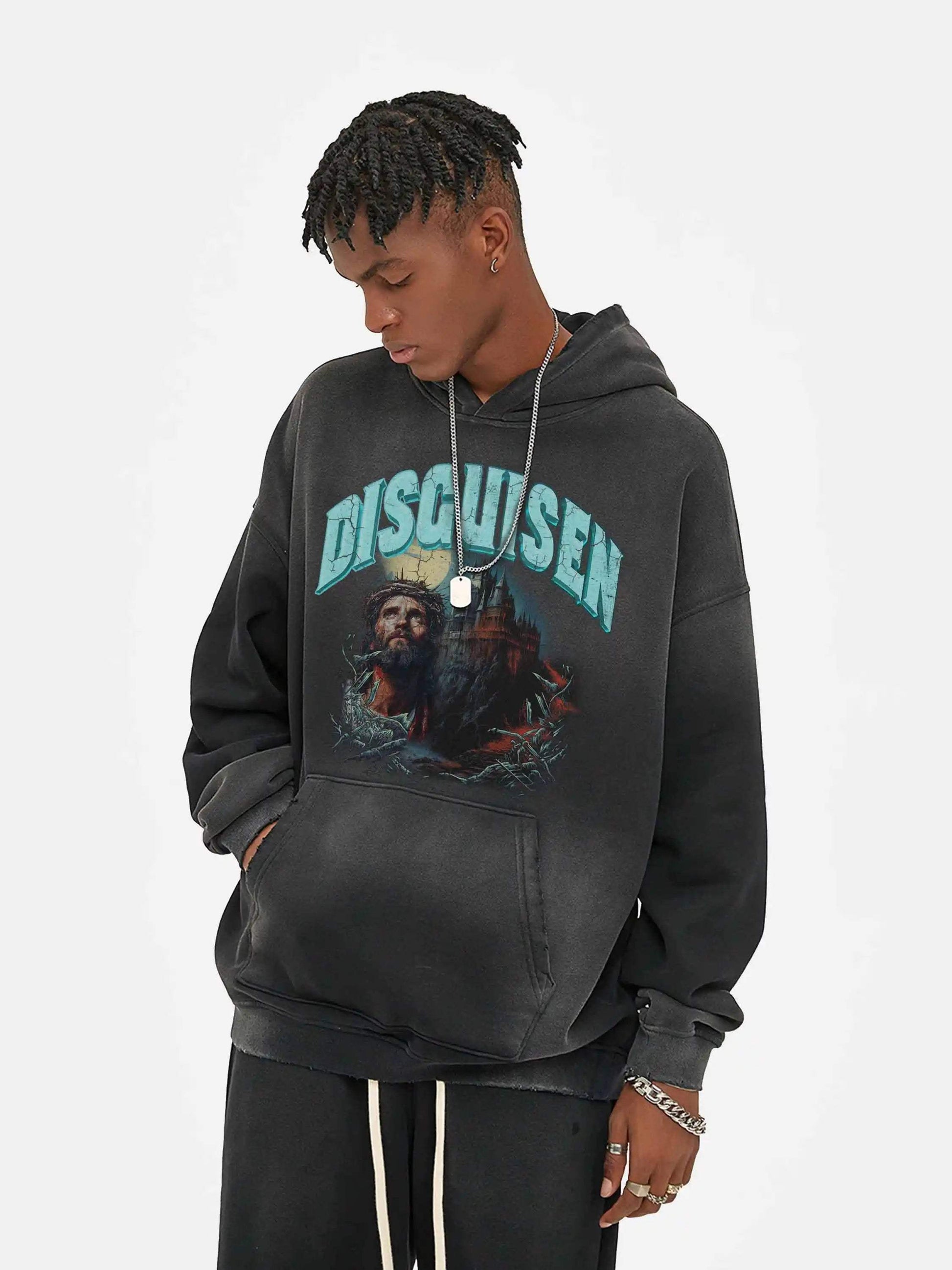Disguisen Jesus Prayer Fleece Hoodie