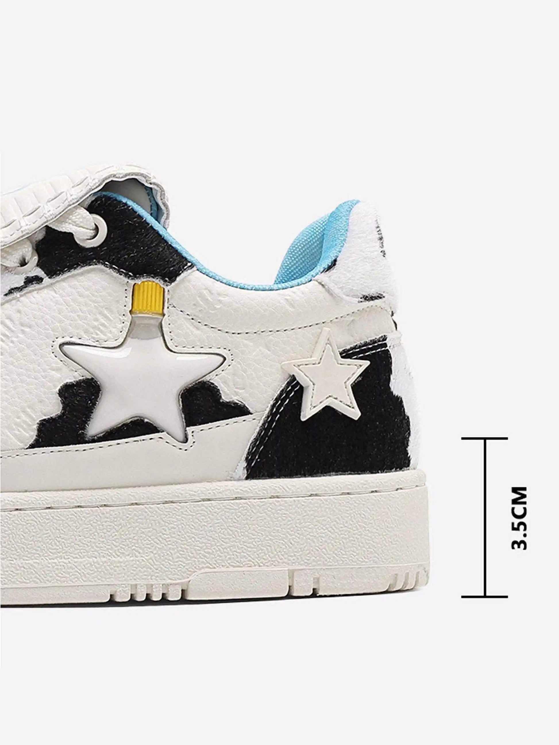 Disguisen Street Two-Color Cow Street Couple Shoes