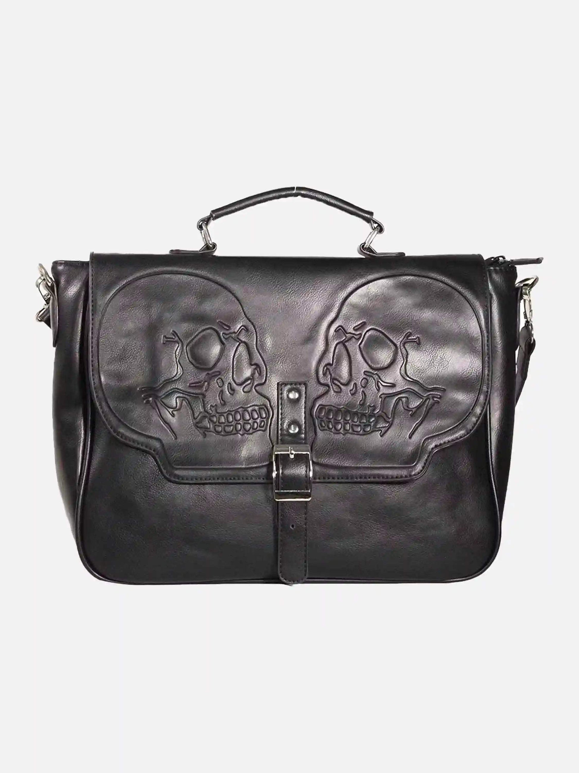 Disguisen Punk Gothic Skull Briefcase Crossbody Bag