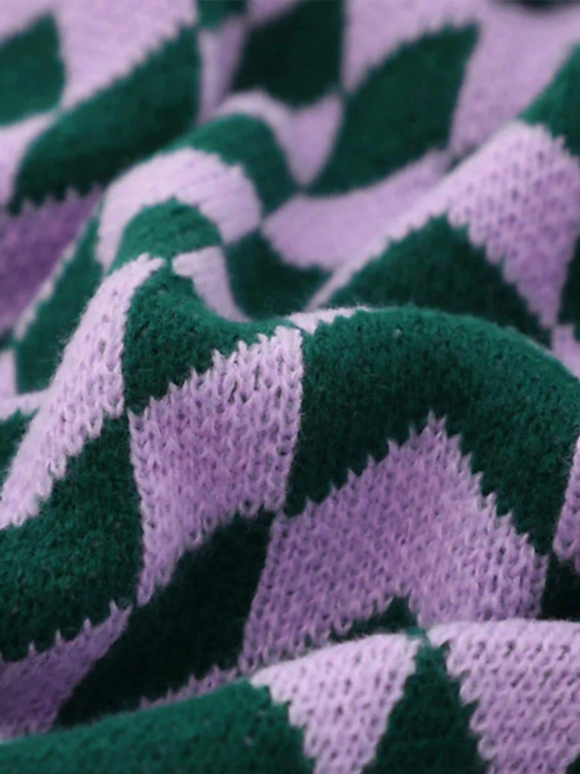 Disguisen Vintage Contrast Star V-neck Knit Sweater Vest