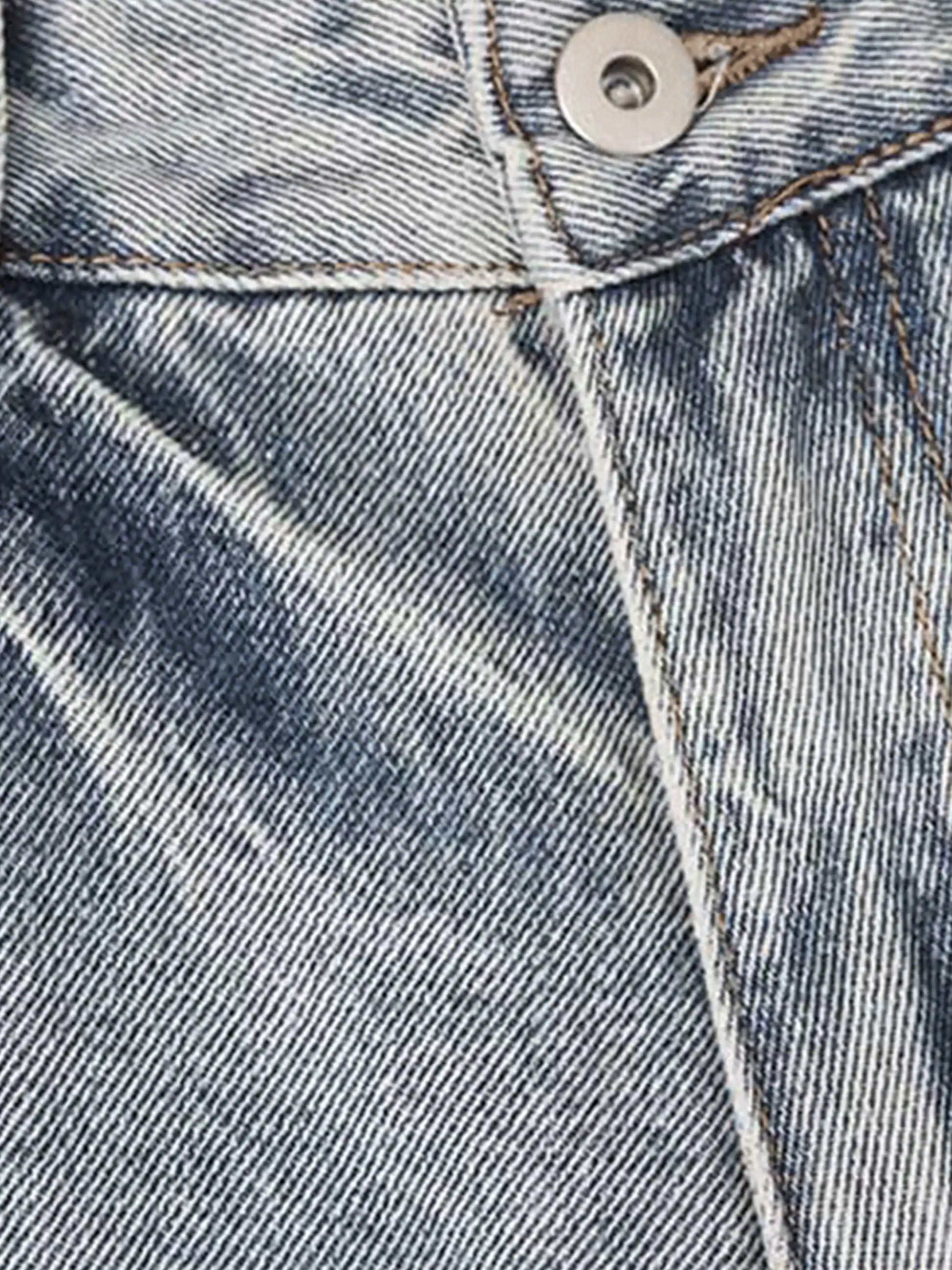 Vintage Distressed Slim Straight-leg Jeans