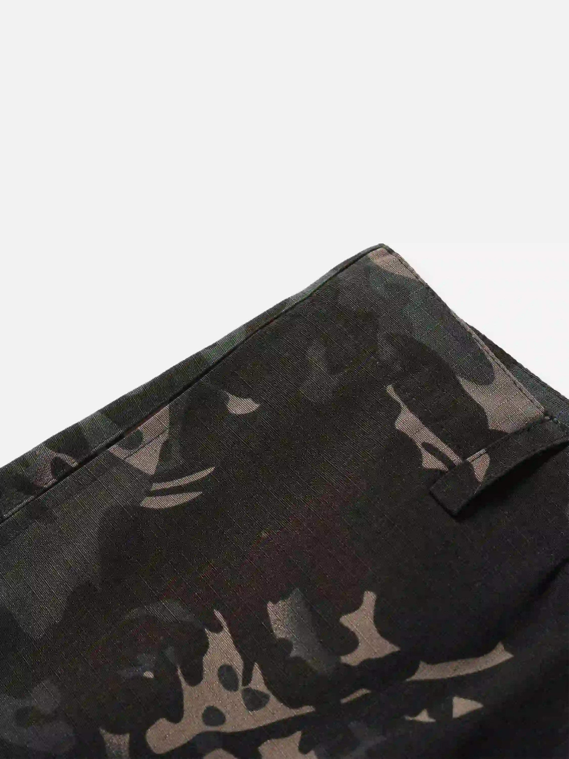 Disguisen Street Dark Camouflage Zipper Cargo Pants