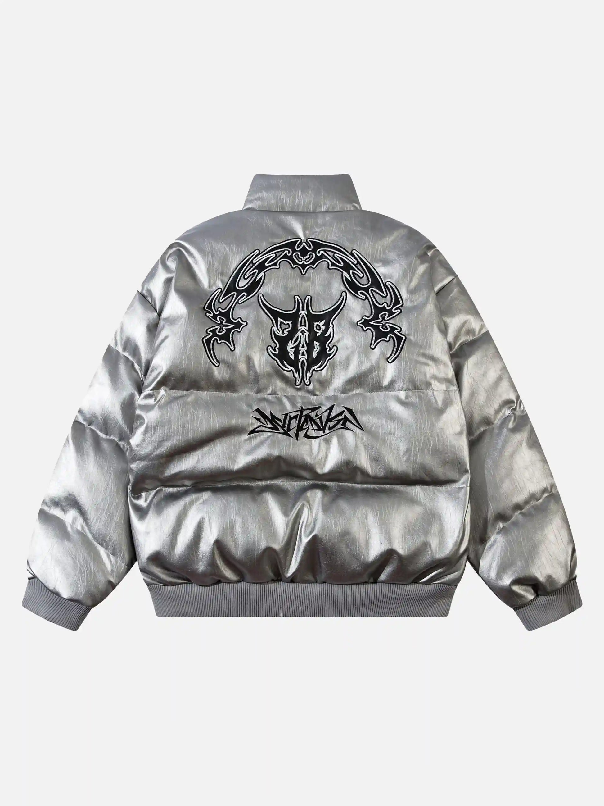 Disguisen American Punk Patchwork Pu Coat