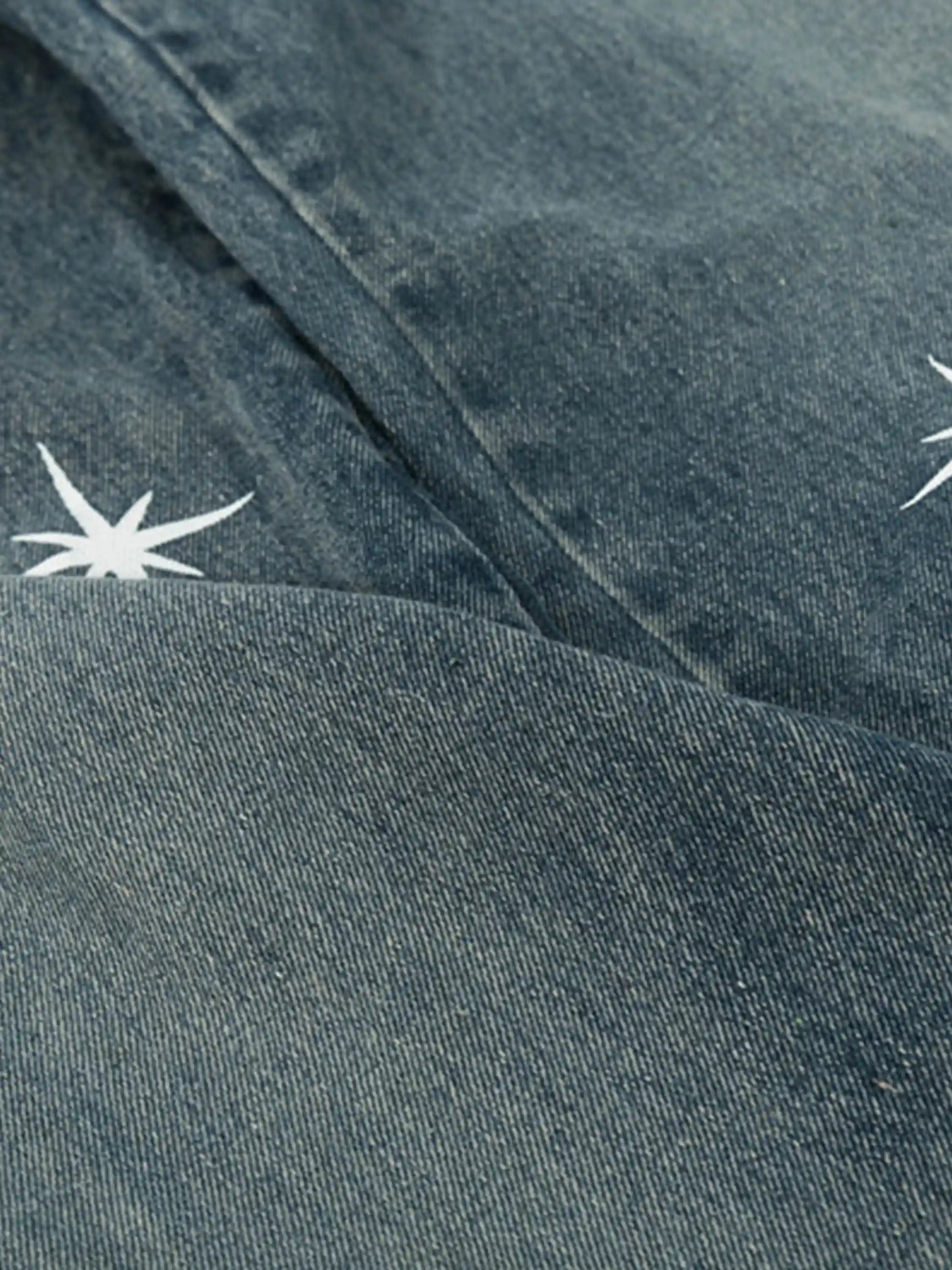 Polaris Print Washed Straight Jeans